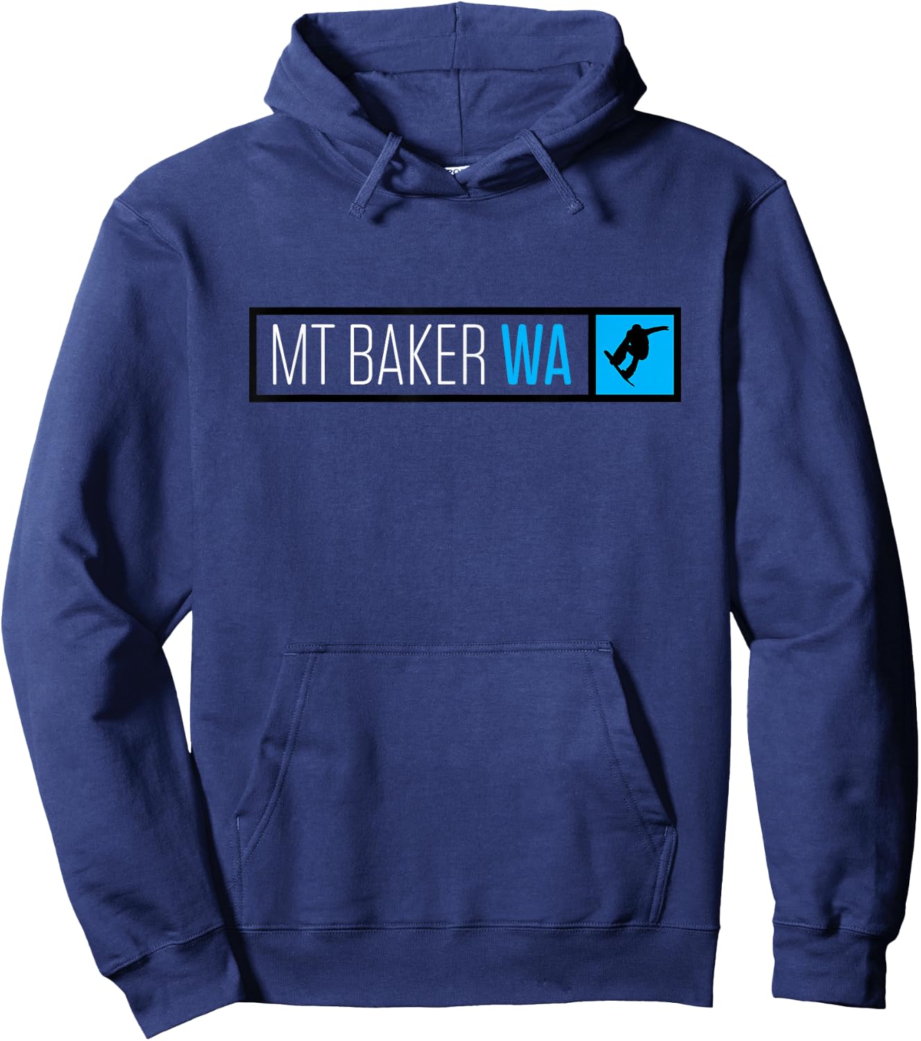 Mt. Baker Washington Snowboard Box Type Hoodie - Hoodie | Navy