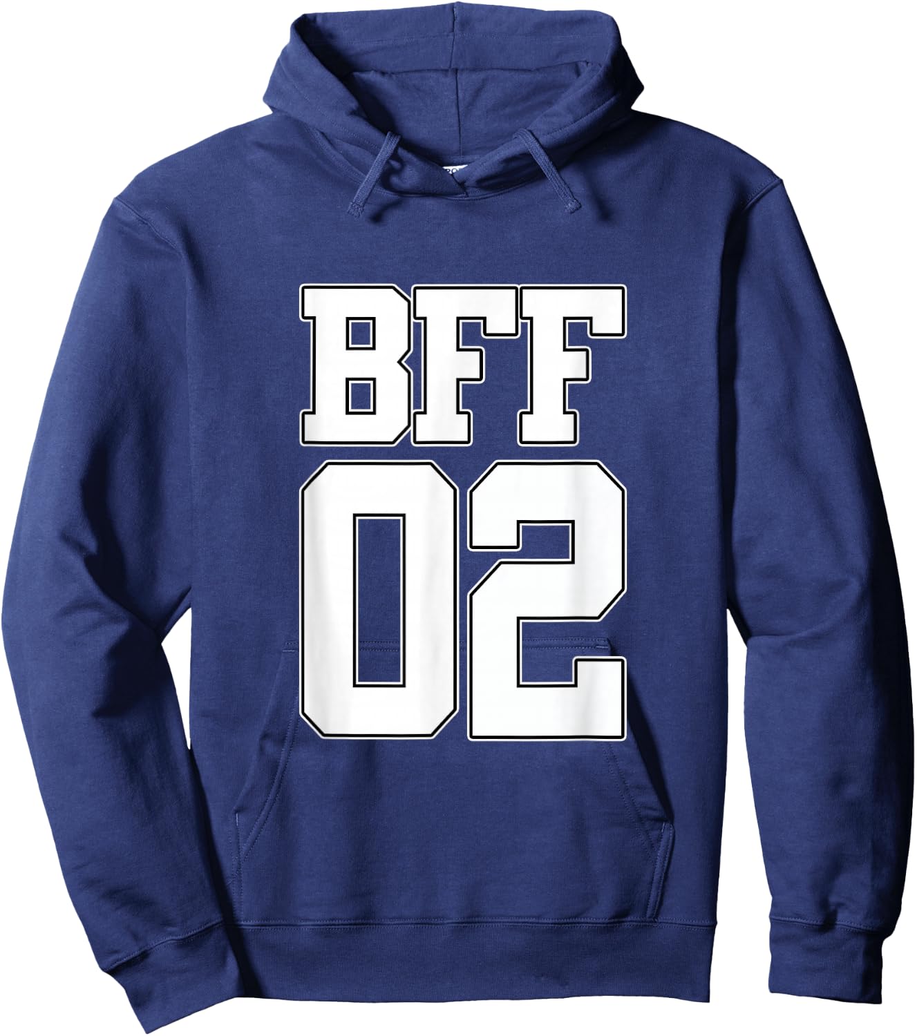 BFF 02 Best Friends Matching Bestie Friendship Day Shirt Hoodie - Hoodie | Navy