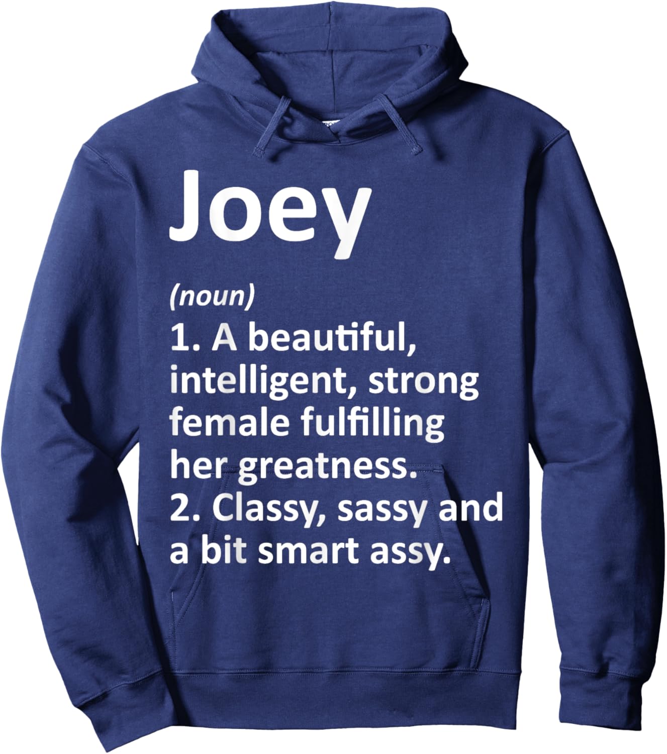 JOEY Definition Personalized Name Funny Christmas Gift Hoodie - Hoodie | Navy