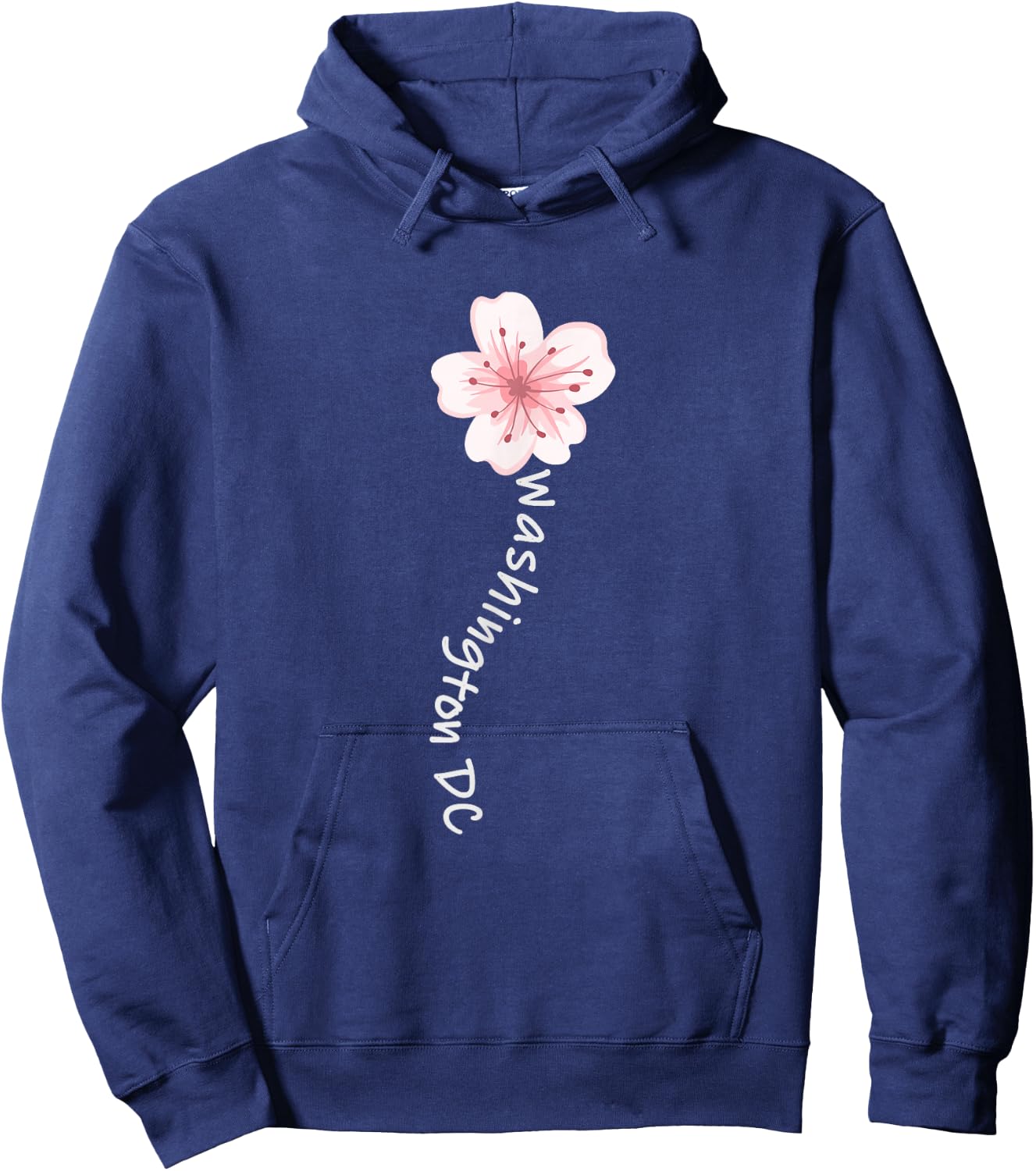 Washington DC Cherry Blossom Flower Hoodie - Hoodie | Navy