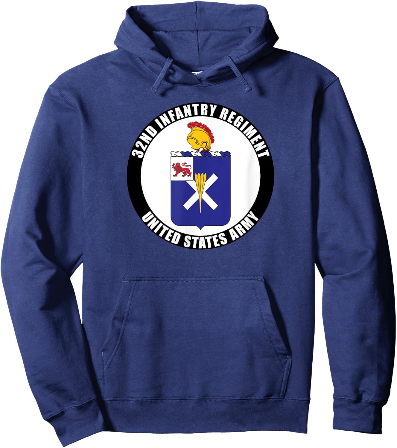 32nd Infantry Regiment United States Army Veteran Military Hoodie - Hoodie | Navy