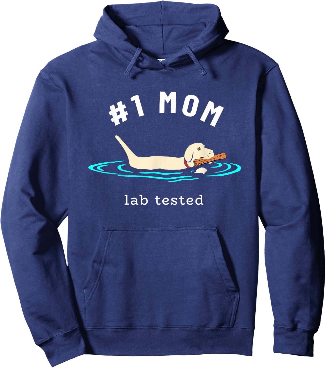 #1 Mom Lab Tested Yellow Labrador Retriever - Lab Dog Lover Men Women Kids Hoodie - Hoodie | Navy