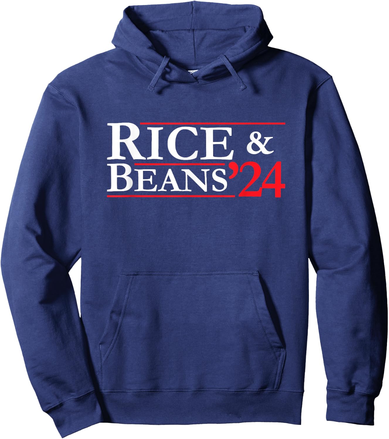 Novelty 2024 Election Campaign | '24 Rice and Beans Hoodie - Hoodie | Navy