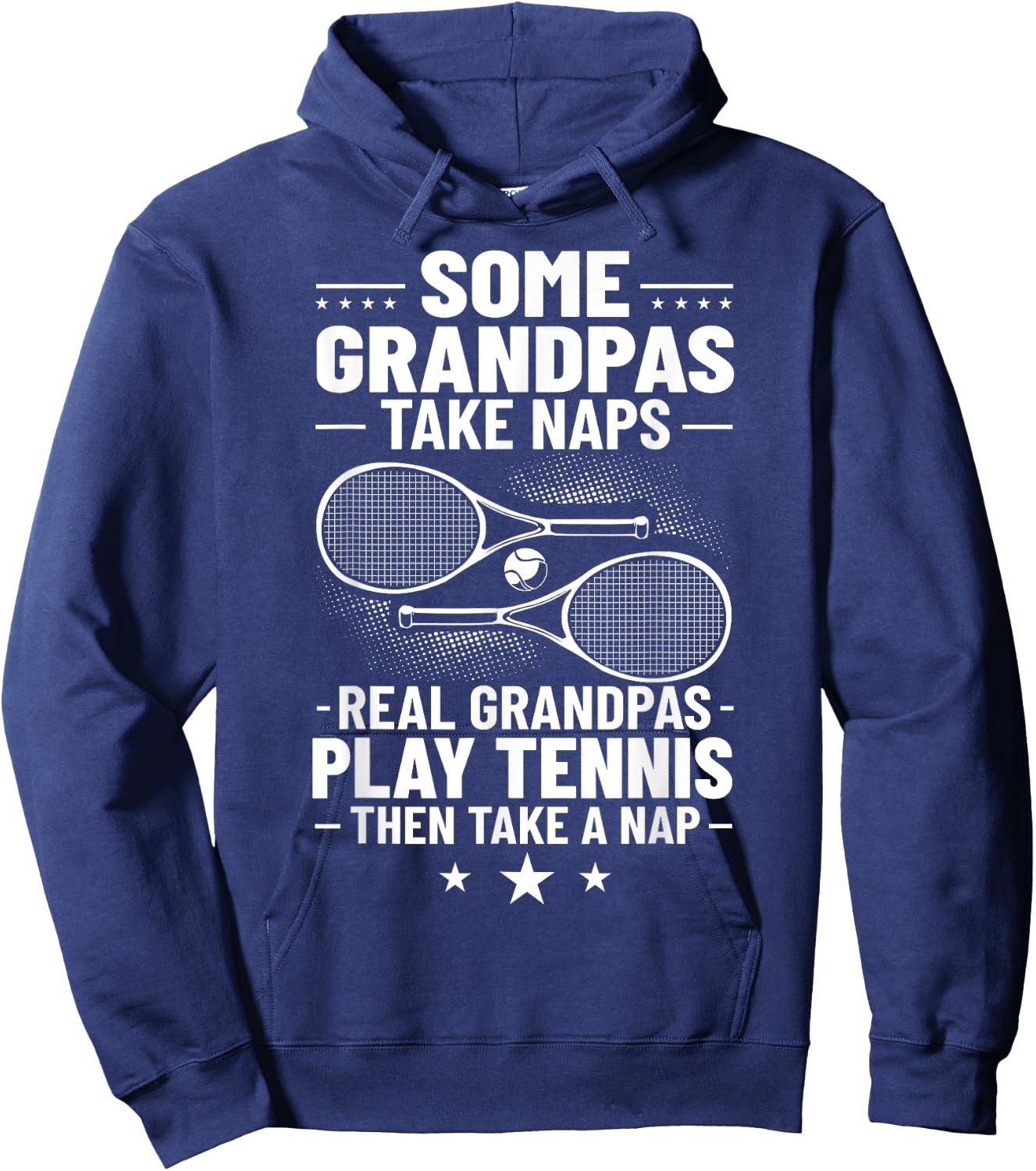 Badminton Some Grandpas Take Naps Real Grandpas Play Tennis Hoodie - Hoodie | Navy