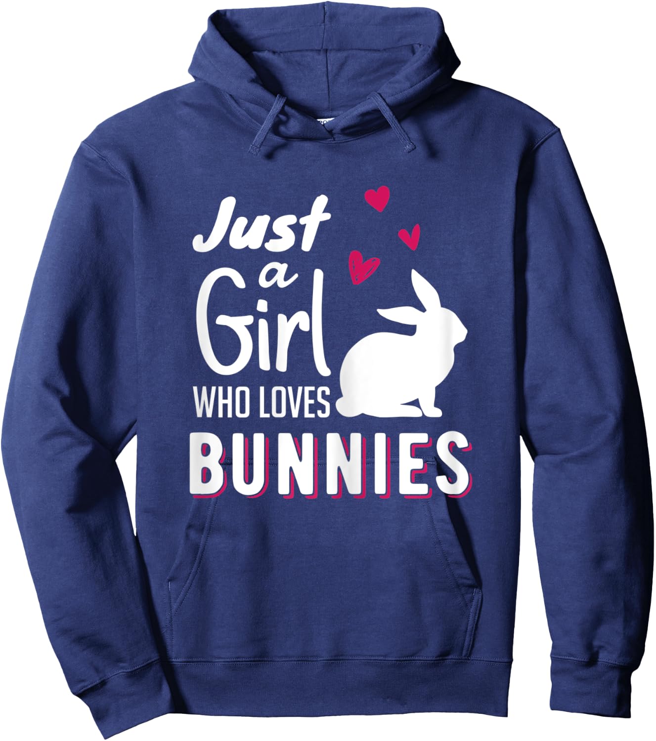 Just a girl who loves bunny women bunny rabbit Hoodie - Hoodie | Navy