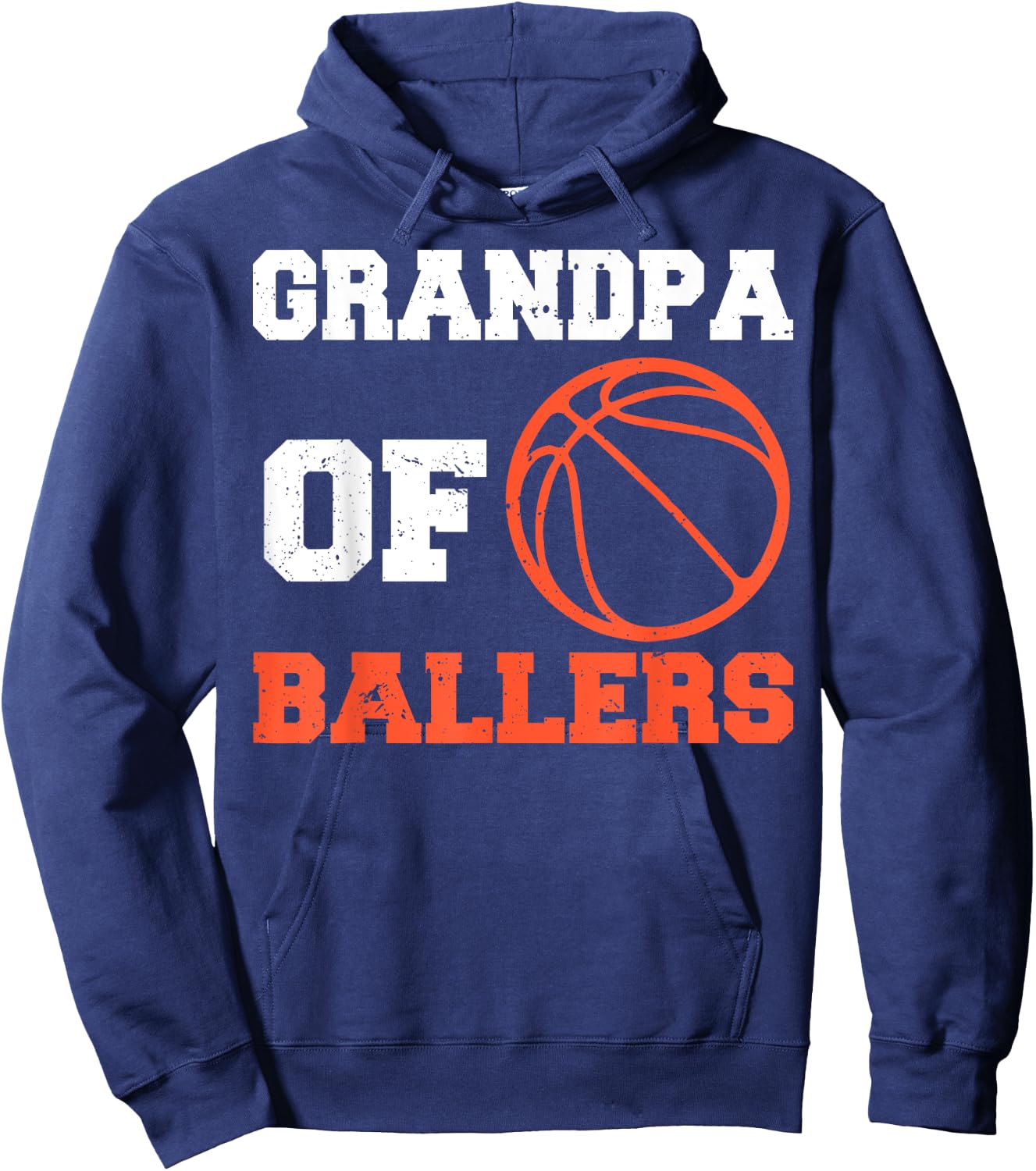 Basketball Grandpa Basketball Player Grandpa Of Ballers Hoodie - Hoodie | Navy