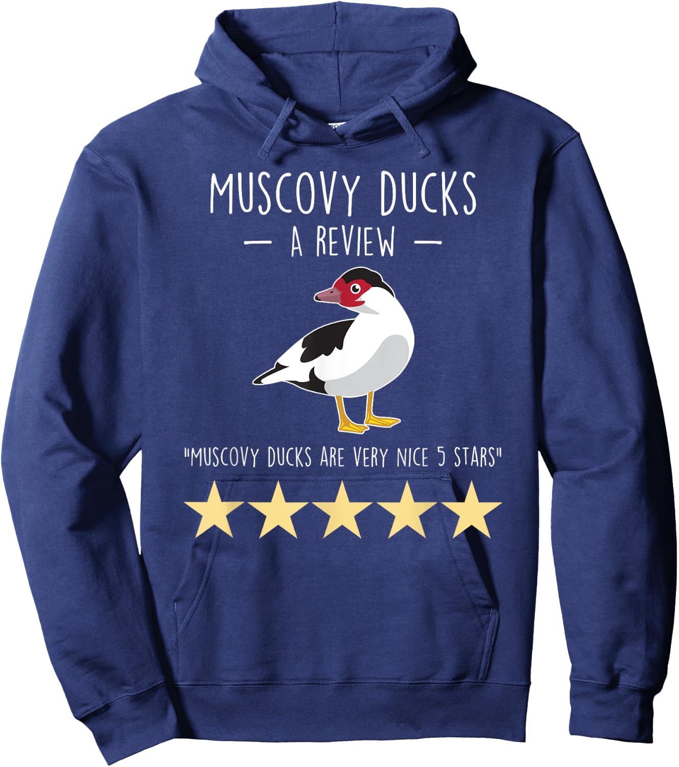 Muscovy Duck Review, Funny Cute Pet Bird Farm Farmer Farming Hoodie - Hoodie | Navy