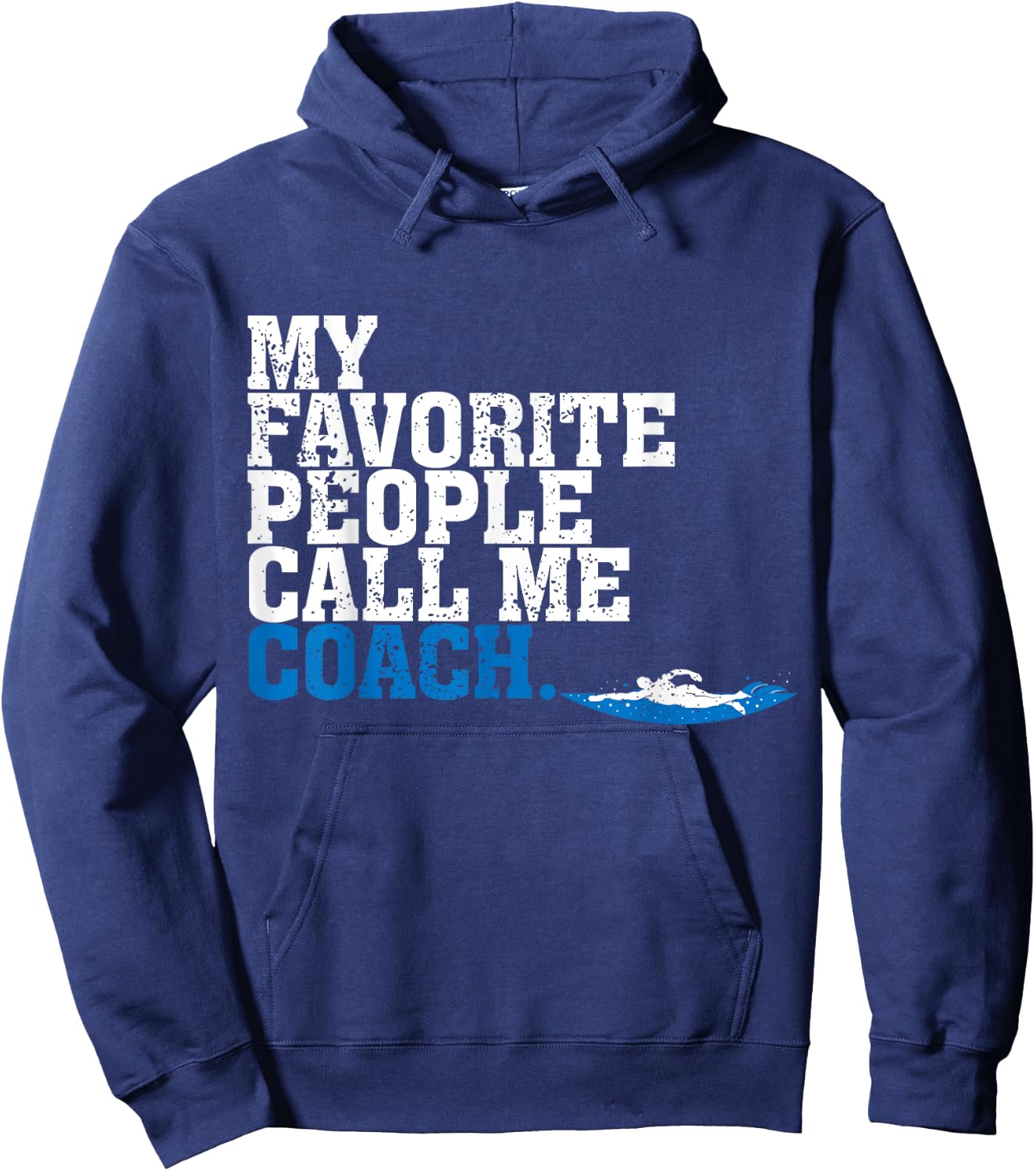 Awesome Call Me Coach Swim Coach Gift Hoodie - Hoodie | Navy