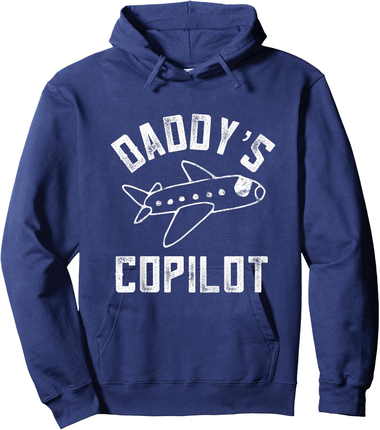 Kids Airplane Themed Gifts For Kids Future Pilot Daddys CoPilot Hoodie - Hoodie | Navy