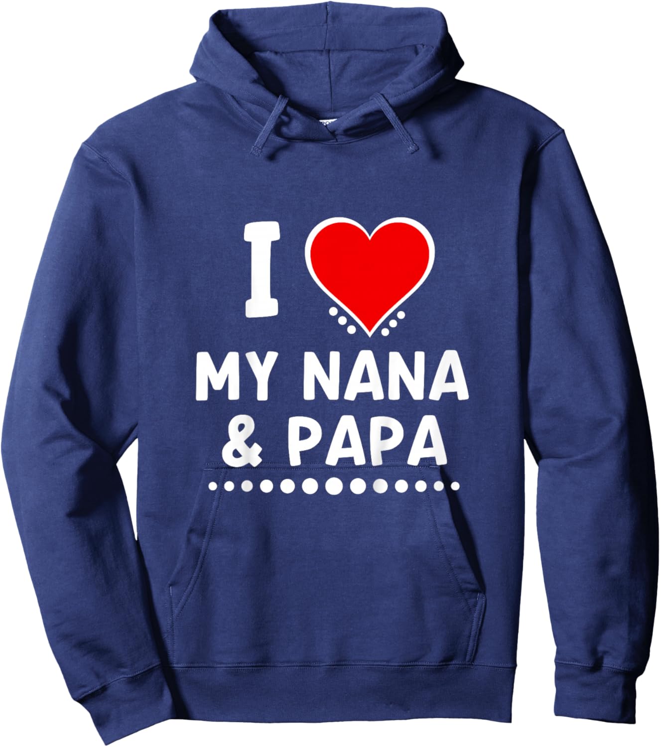 I Love My Nana and Papa Grandkids Gifts Hoodie - Hoodie | Navy