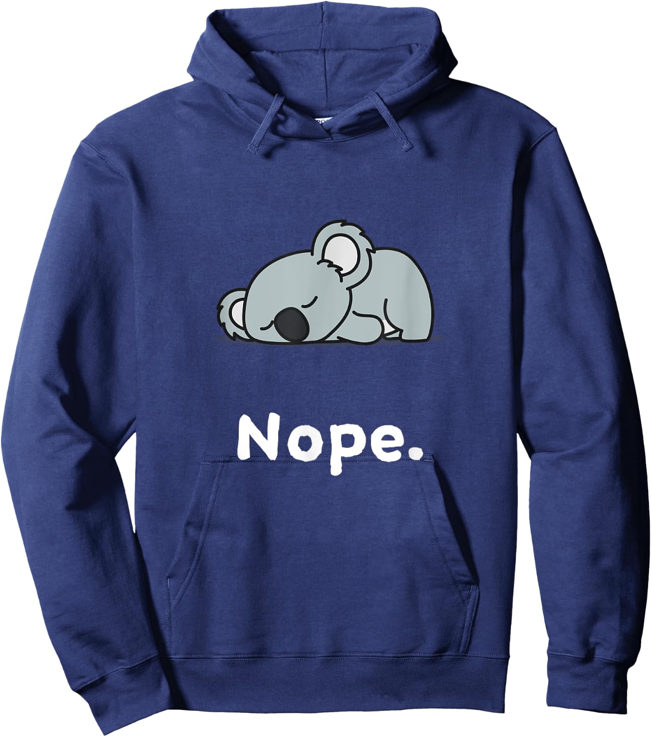 Nope Koala Koalas Nap Sleep Sleeping Pajama Nightgown Hoodie - Hoodie | Navy