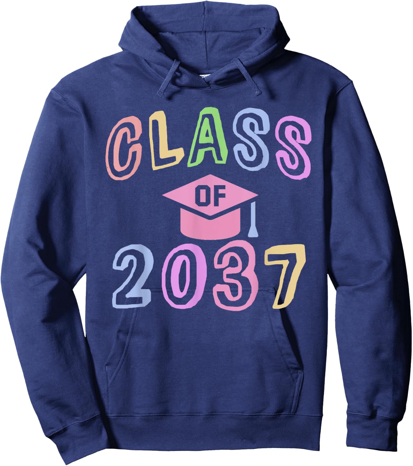 Future CLASS of 2037 First Second Grade Graduation Last Day Hoodie - Hoodie | Navy