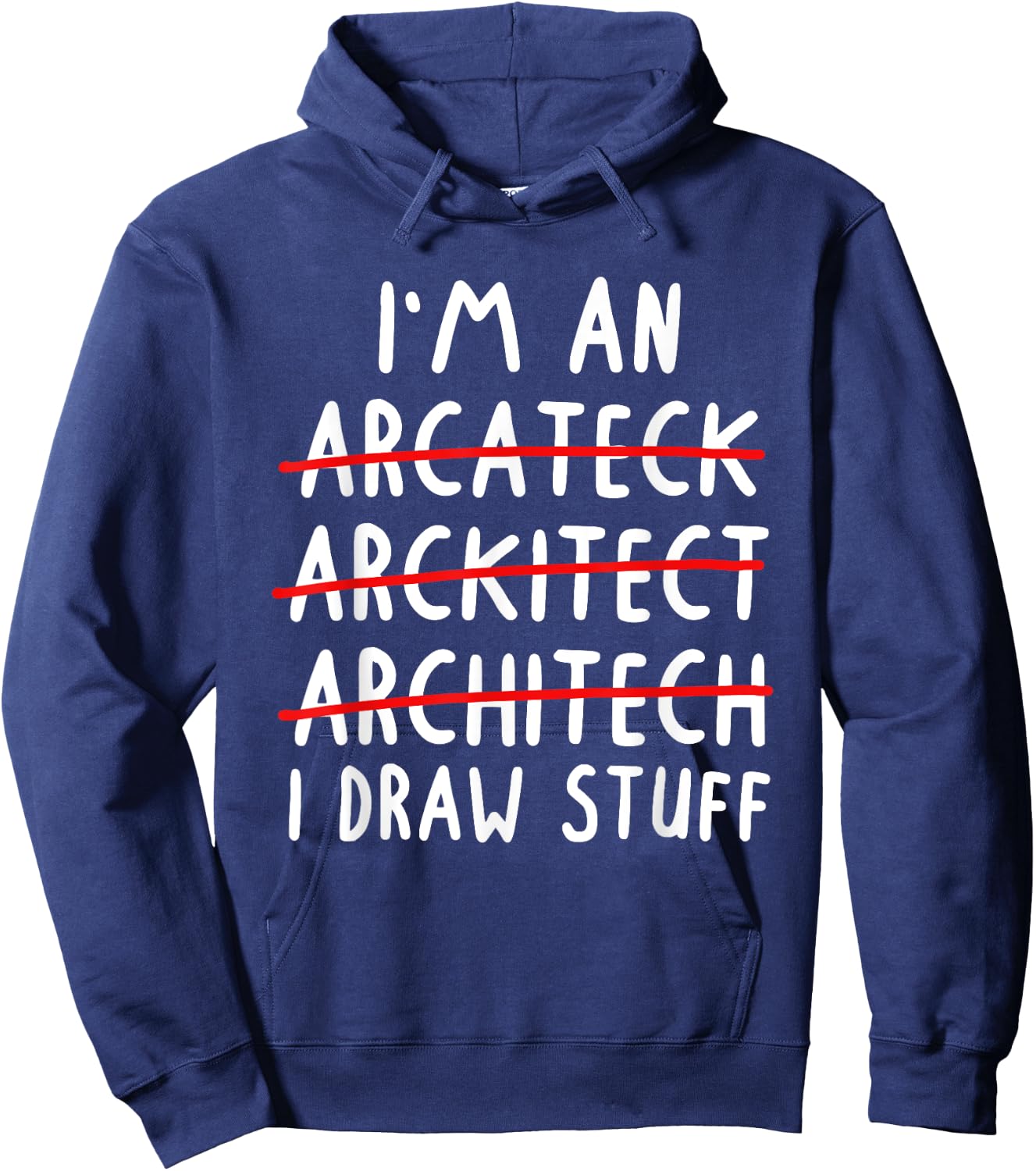 Funny Architect Art Men Women Future Architecture Pun Lovers Hoodie - Hoodie | Navy