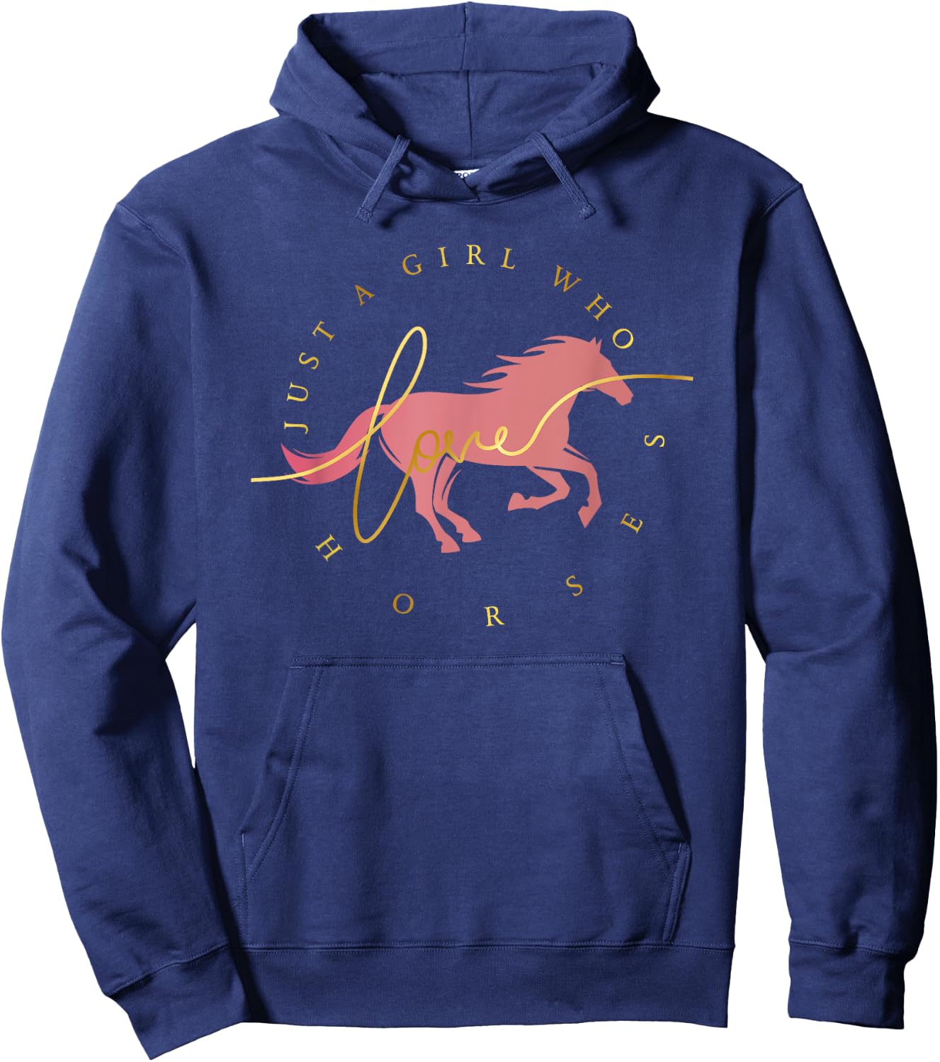 Just a Girl Who Love Horses Hoodie - Hoodie | Navy