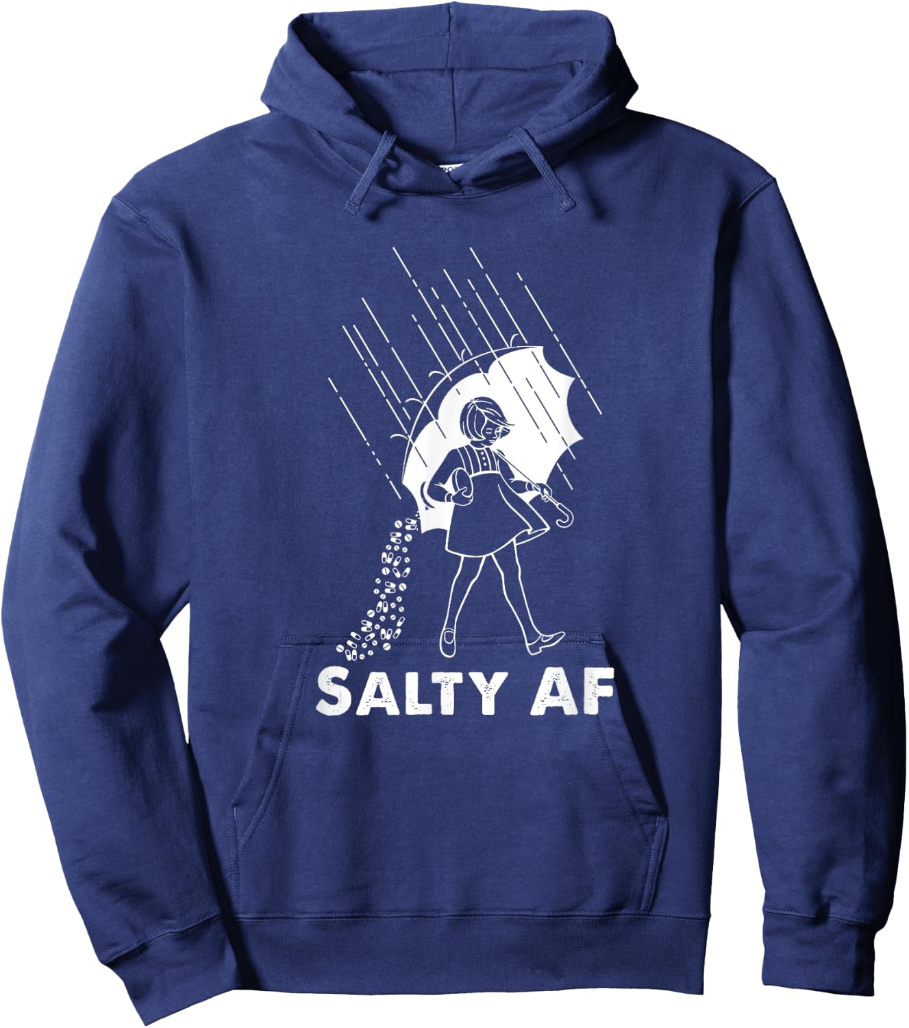 Salty AF Lung And Pulmonary Lung Cancer Cystic Fibrosis Hoodie - Hoodie | Navy