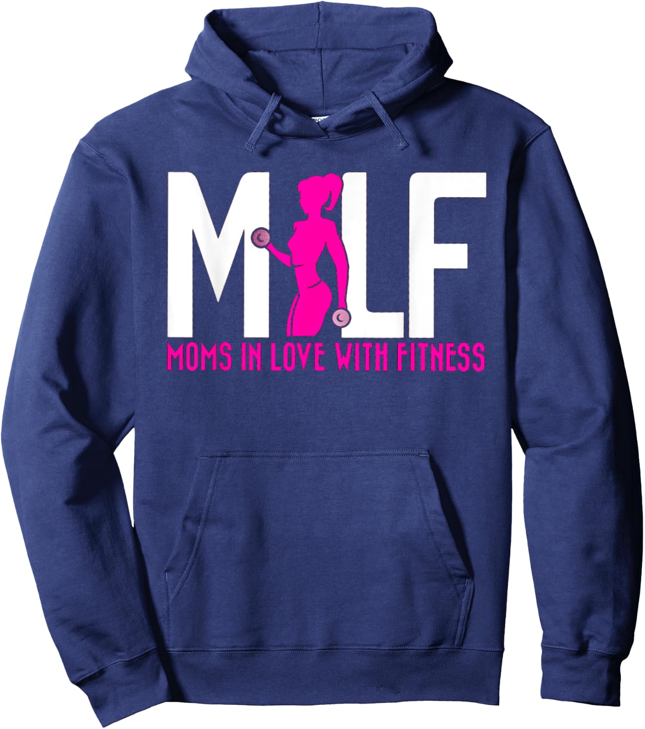 Funny Moms In Love With Fitness MILF Hoodie - Hoodie | Navy