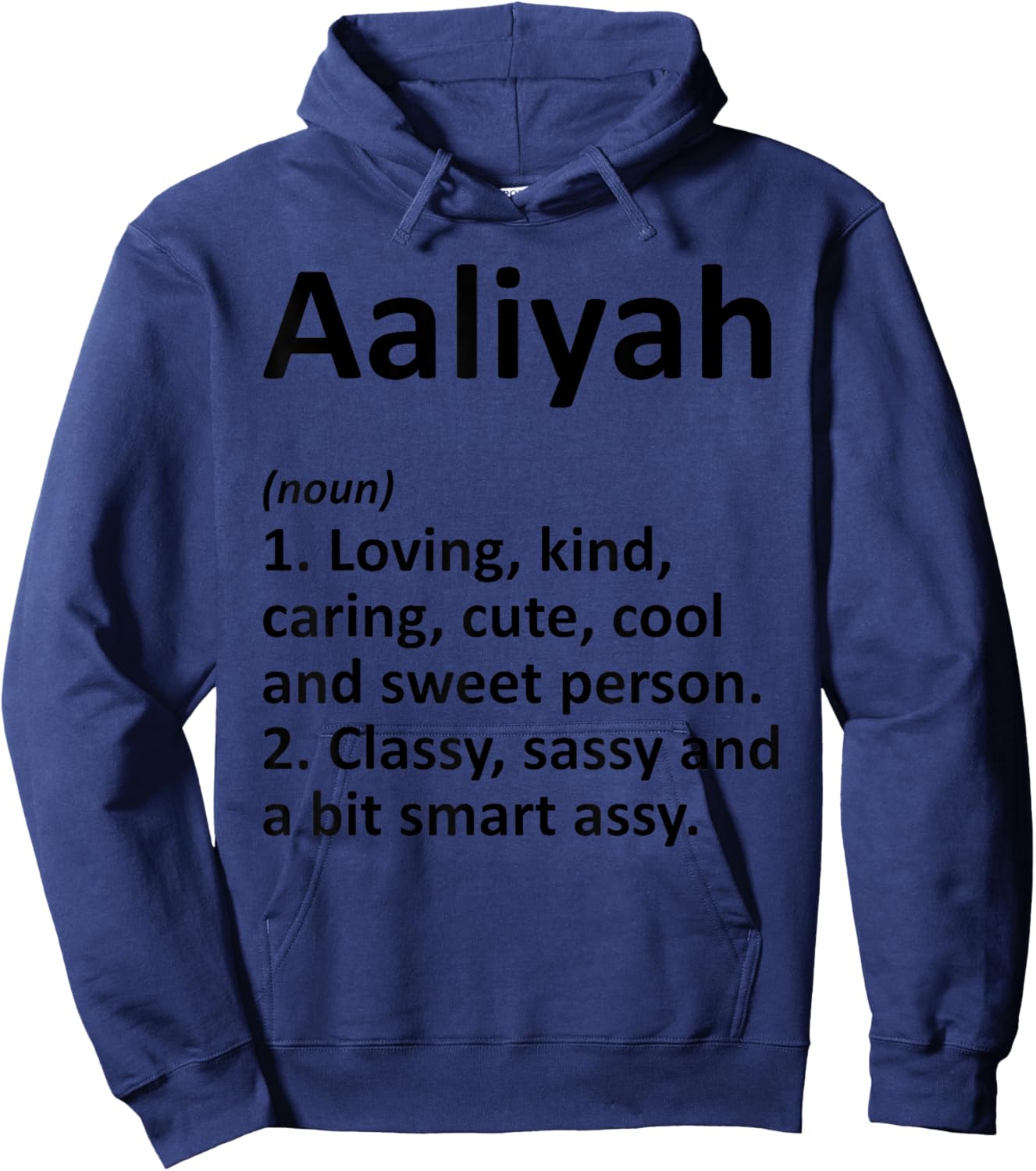 AALIYAH Definition Personalized Funny Birthday Gift Hoodie - Hoodie | Navy
