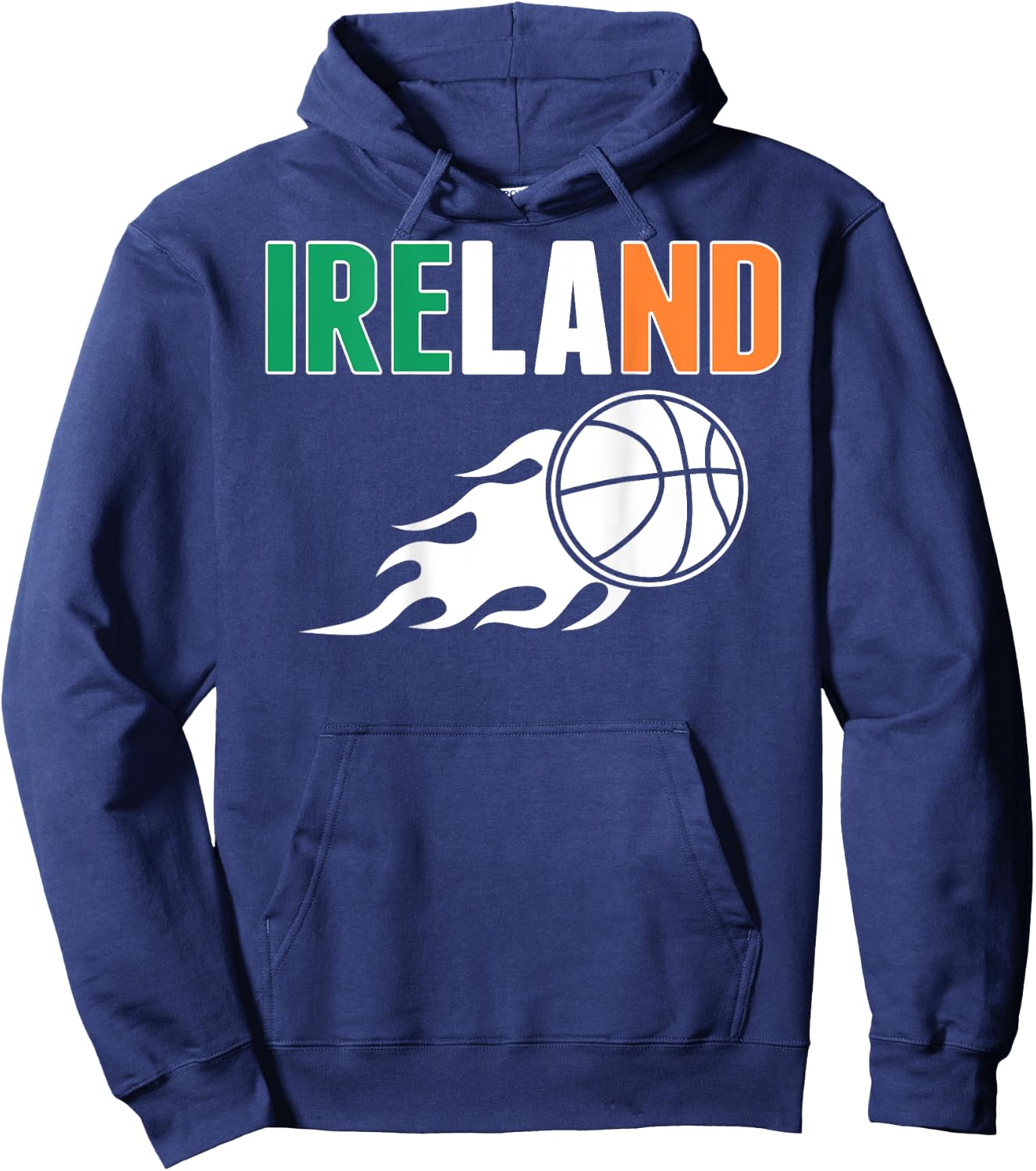Ireland Basketball Fans Jersey - Irish Flag Summer Sports Men Women Kids Hoodie - Hoodie | Navy