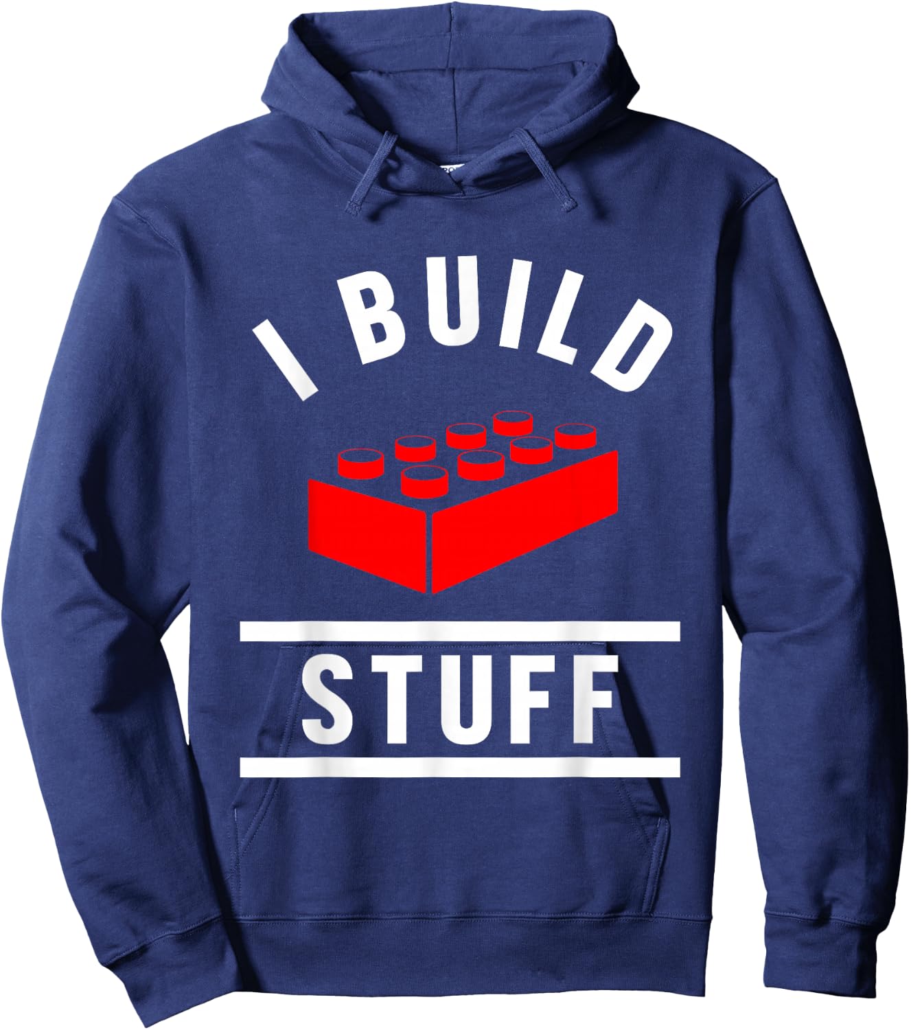 Build Stuff Master Builder Building Blocks Construction Toy Hoodie - Hoodie | Navy