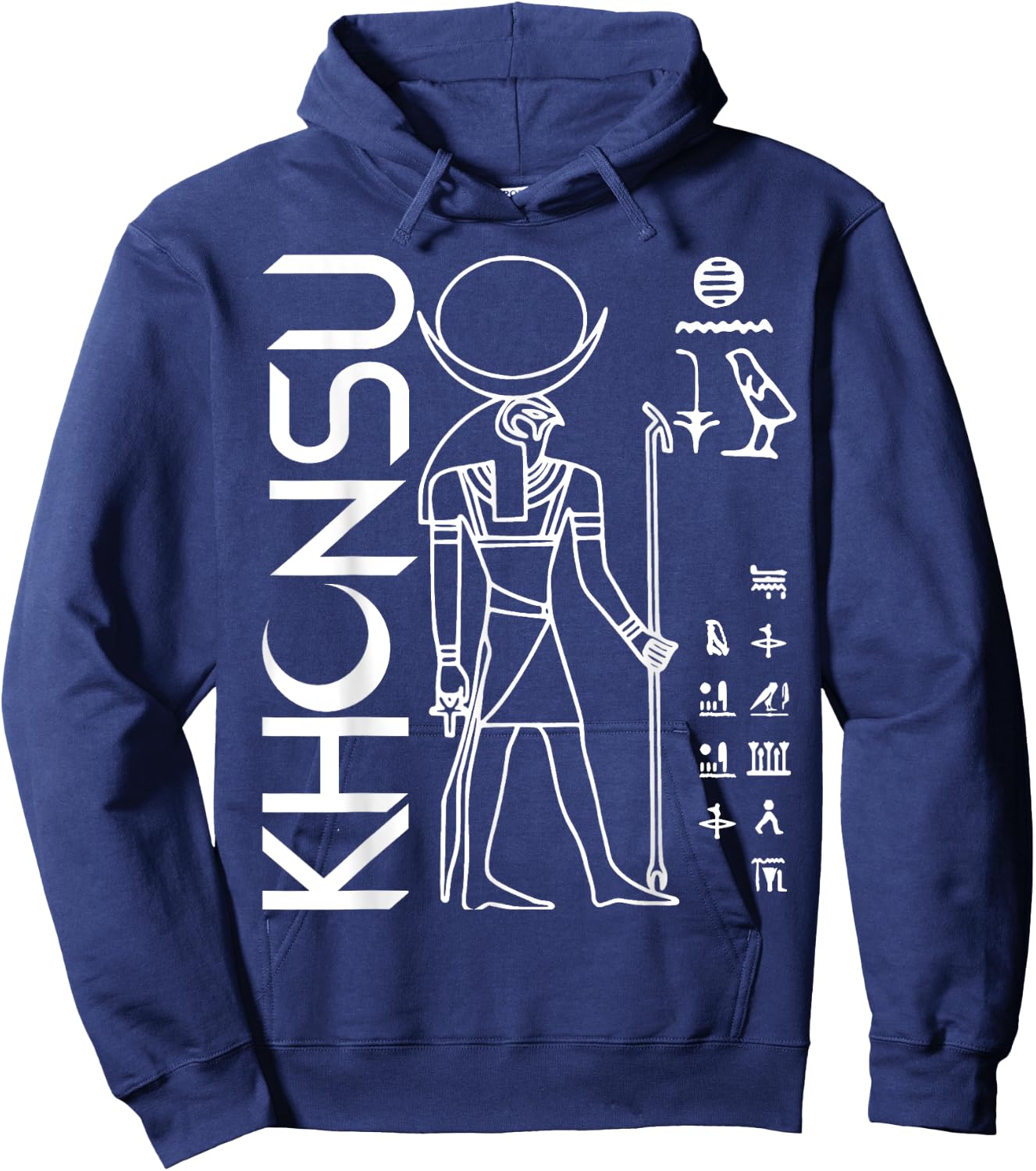 Nerdy Khonsu Egyptian Mythology Moon God Comic Hero Teacher Women Kids Hoodie - Hoodie | Navy