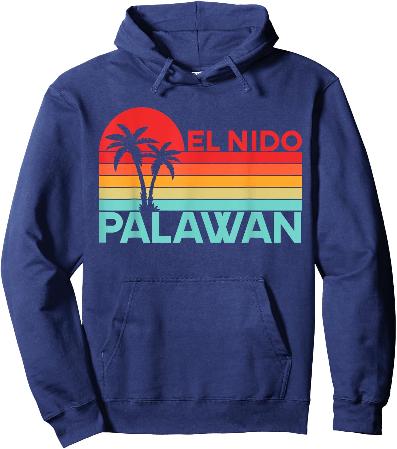 Vintage Philippines Vacation Travel Asia El Nido Palawan Hoodie - Hoodie | Navy