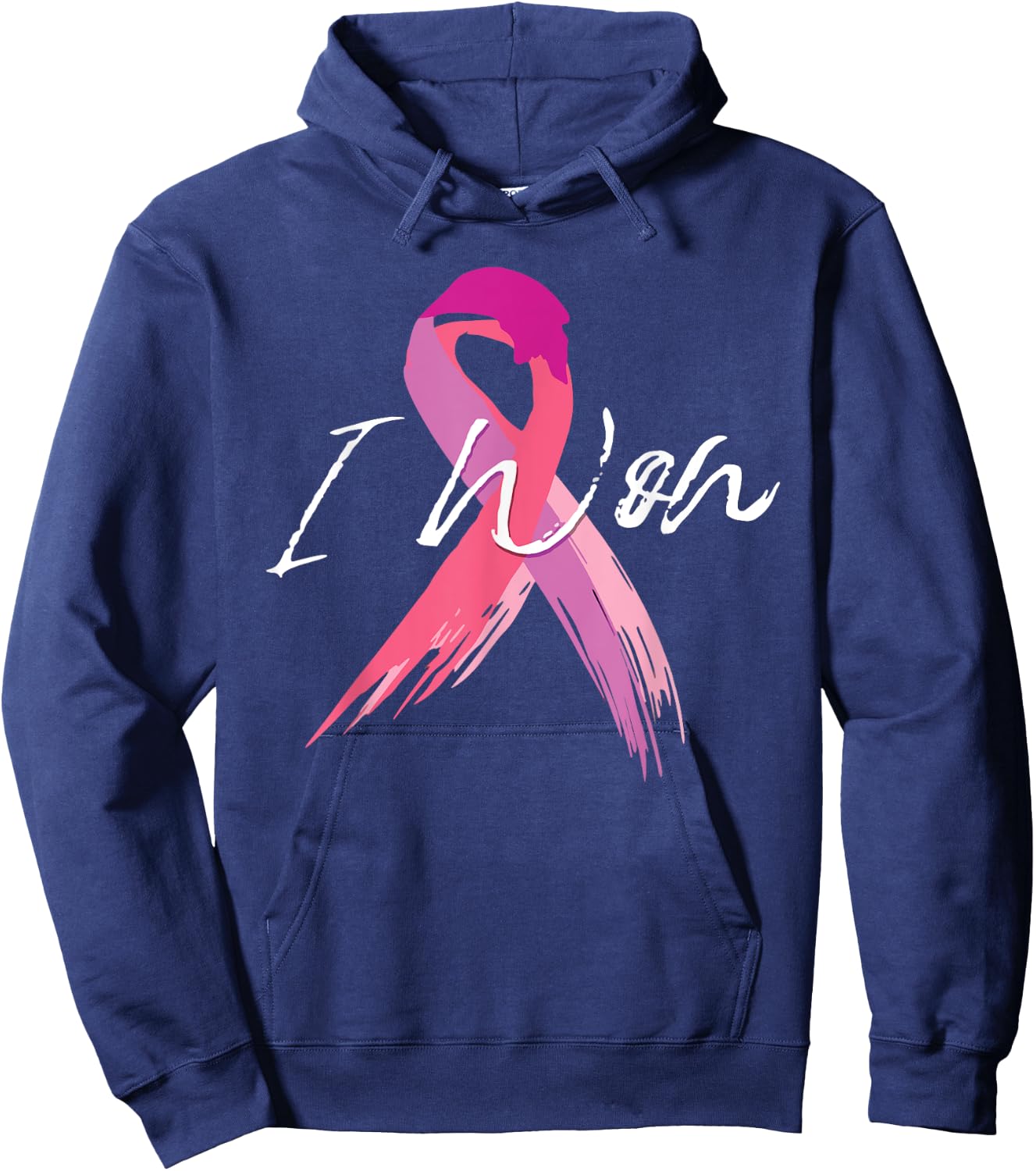 I won breast cancer awareness support pink ribbon survivor Hoodie - Hoodie | Navy