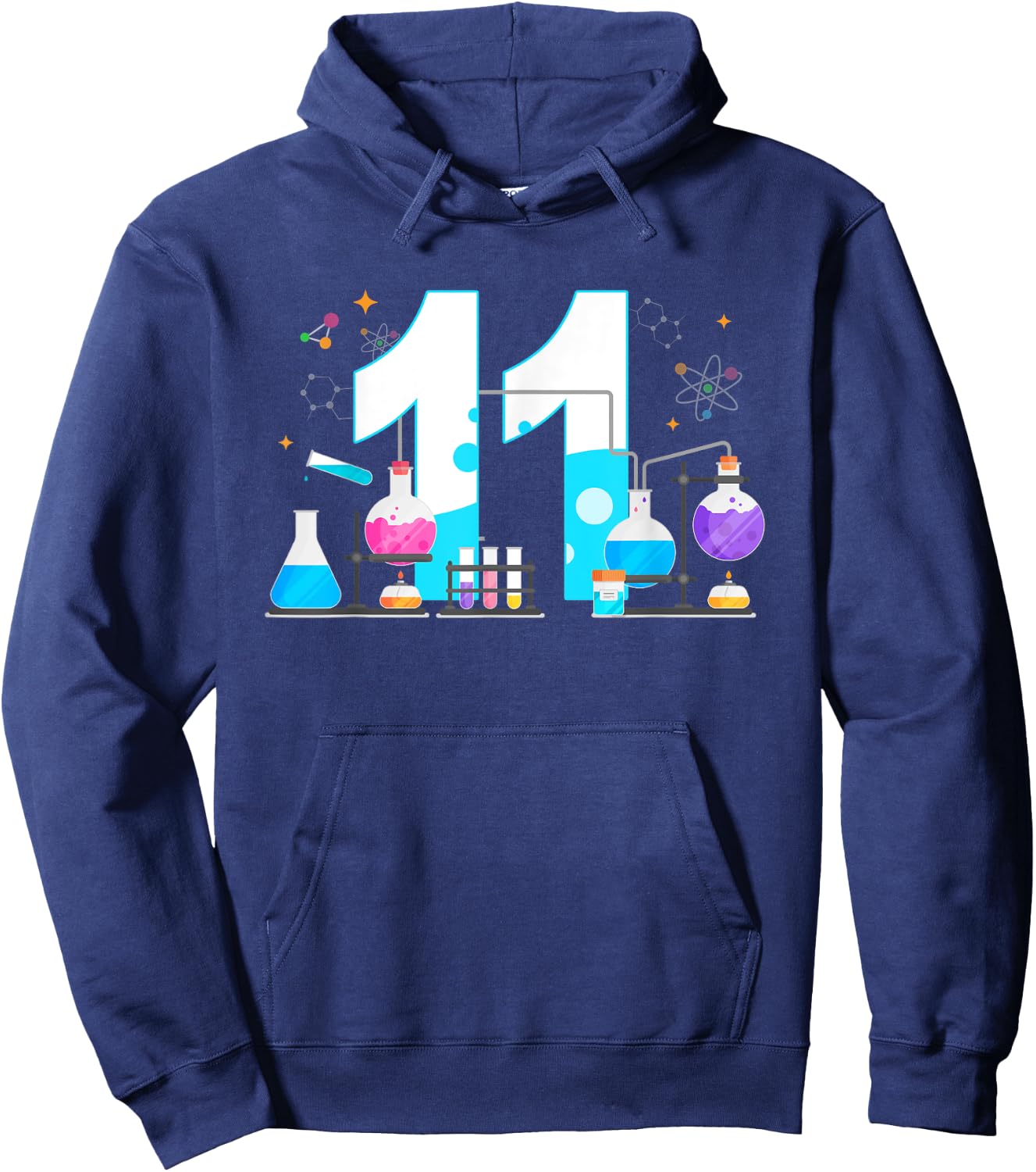 11 Year Old Kids Scientist 11th Birthday Kids Science Hoodie - Hoodie | Navy