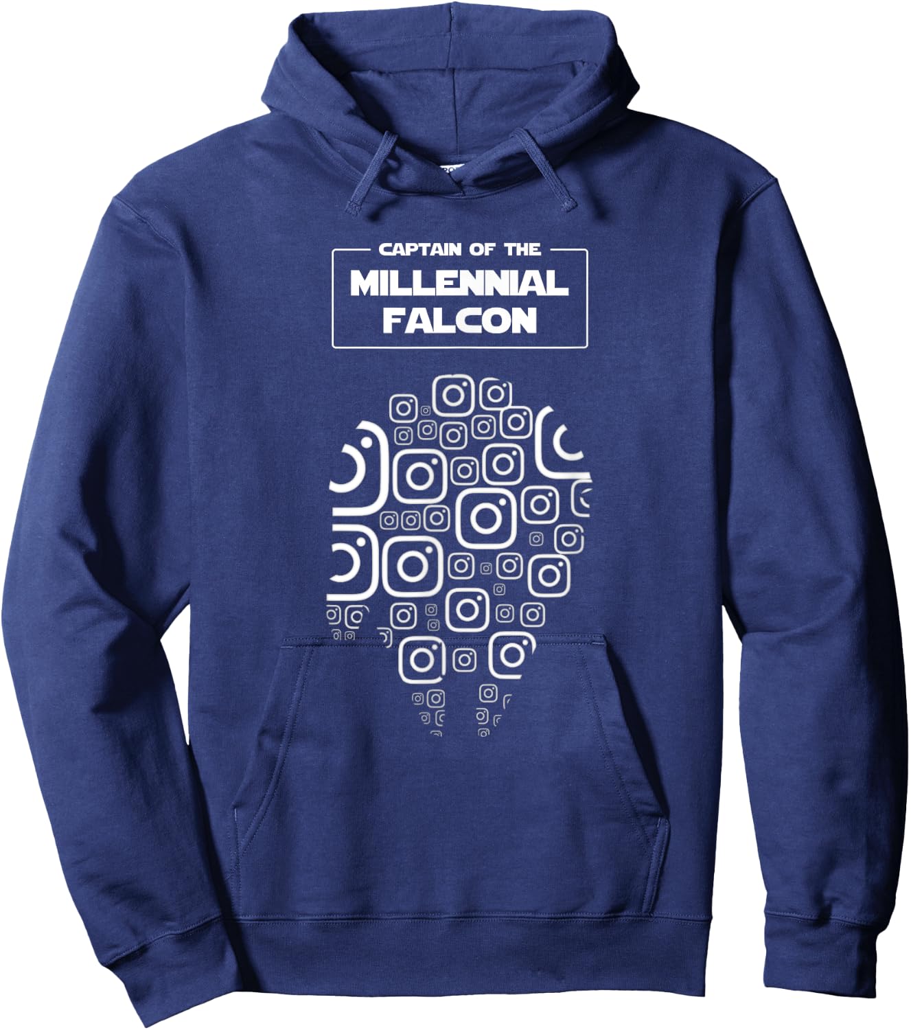 Captain Of The Millennial Falcon - Millennial Funny Gift Hoodie - Hoodie | Navy