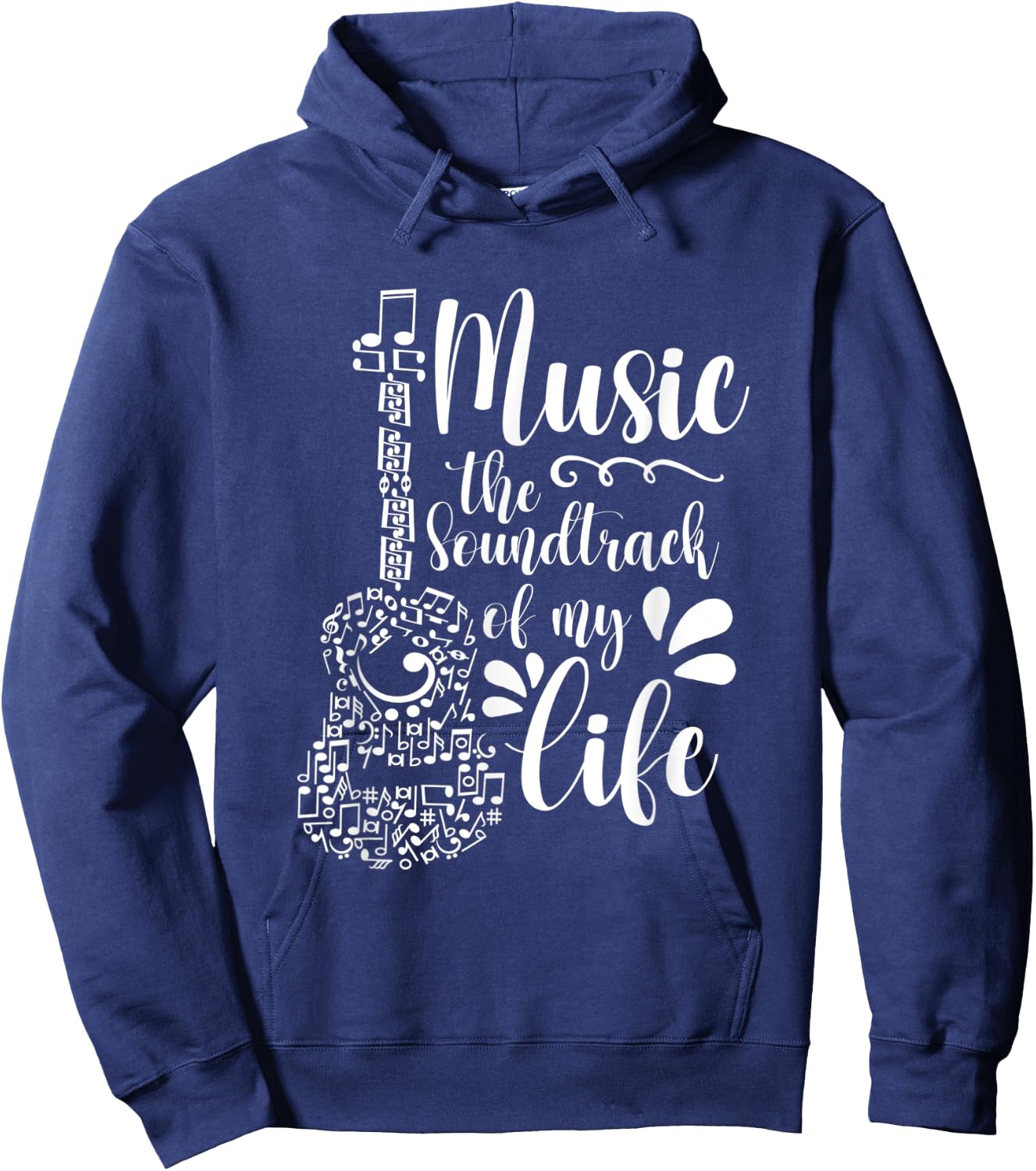 Music The Soundtrack Of My Life Guitar Music Guitarist Hoodie - Hoodie | Navy