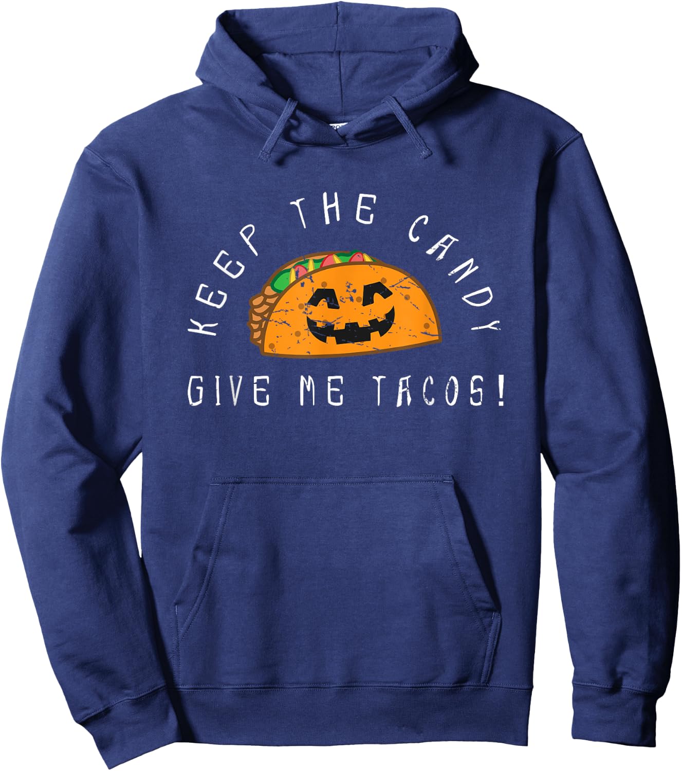 Cute Halloween Trick or Treating Taco Joke Hoodie - Hoodie | Navy