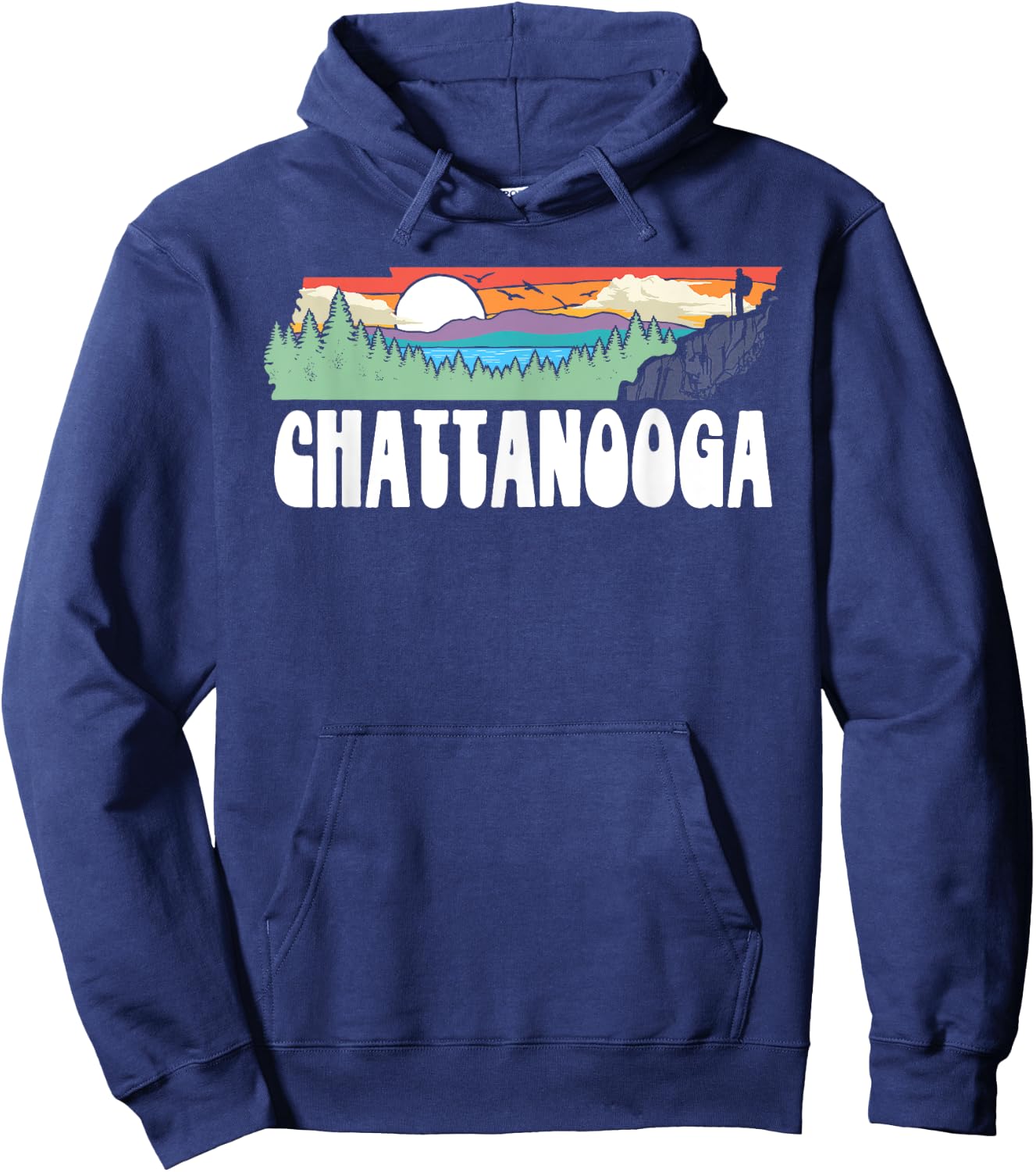Chattanooga Tennessee Outdoor Adventure and Nature Hiking Hoodie - Hoodie | Navy