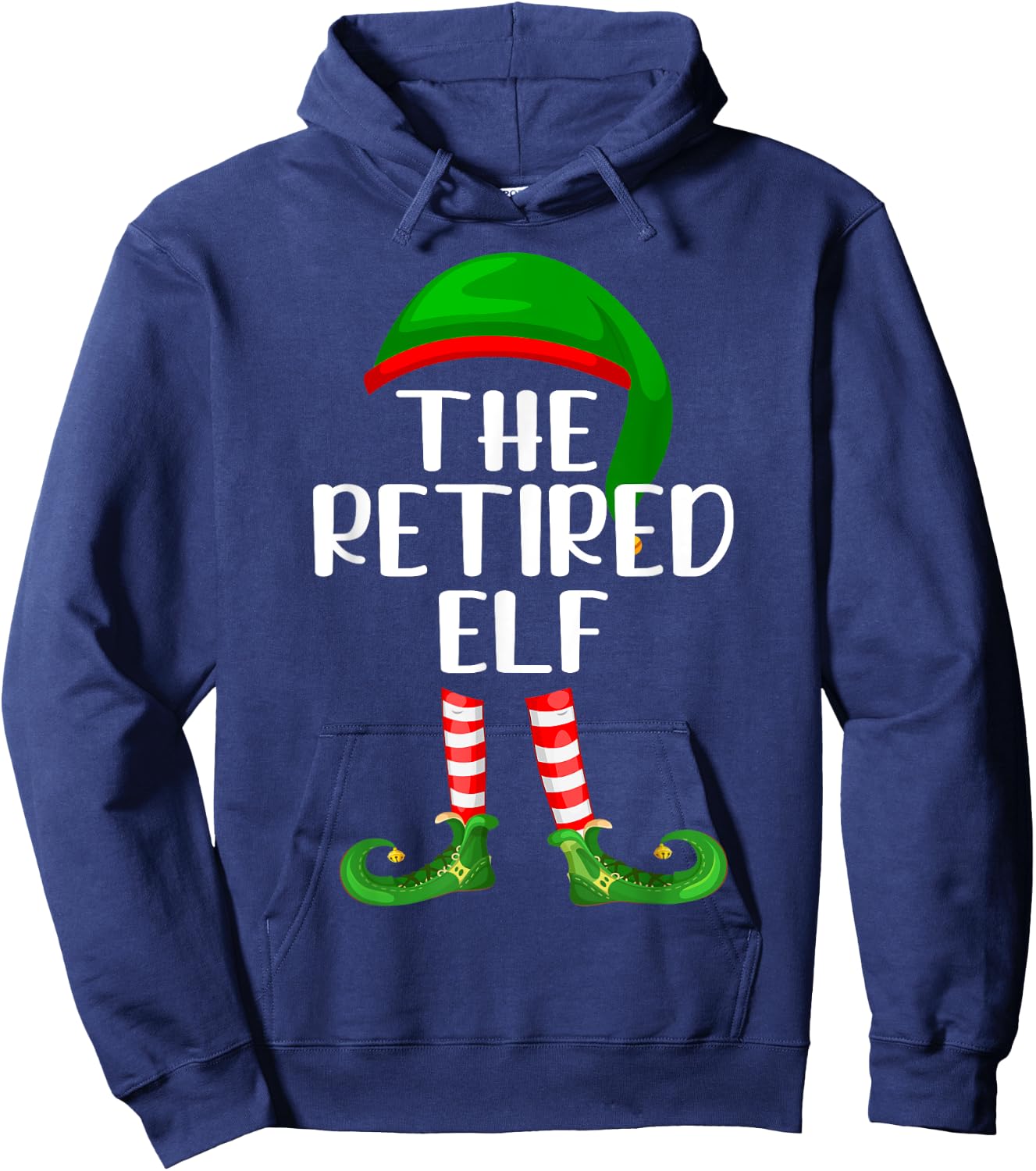 Matching Family Group Christmas The Retired Elf Hoodie - Hoodie | Navy