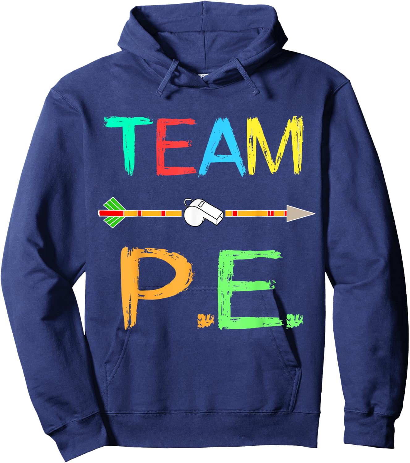 Team P.E. Teacher PE Teacher Strong Physical School Teacher Women Girls Kids Hoodie - Hoodie | Navy