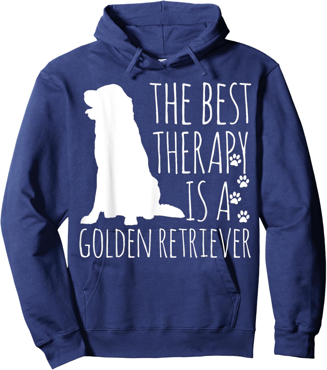 Golden Retrievers Are The Best Therapy Dog Lover Funny Gift Women Girls Kids Hoodie - Hoodie | Navy