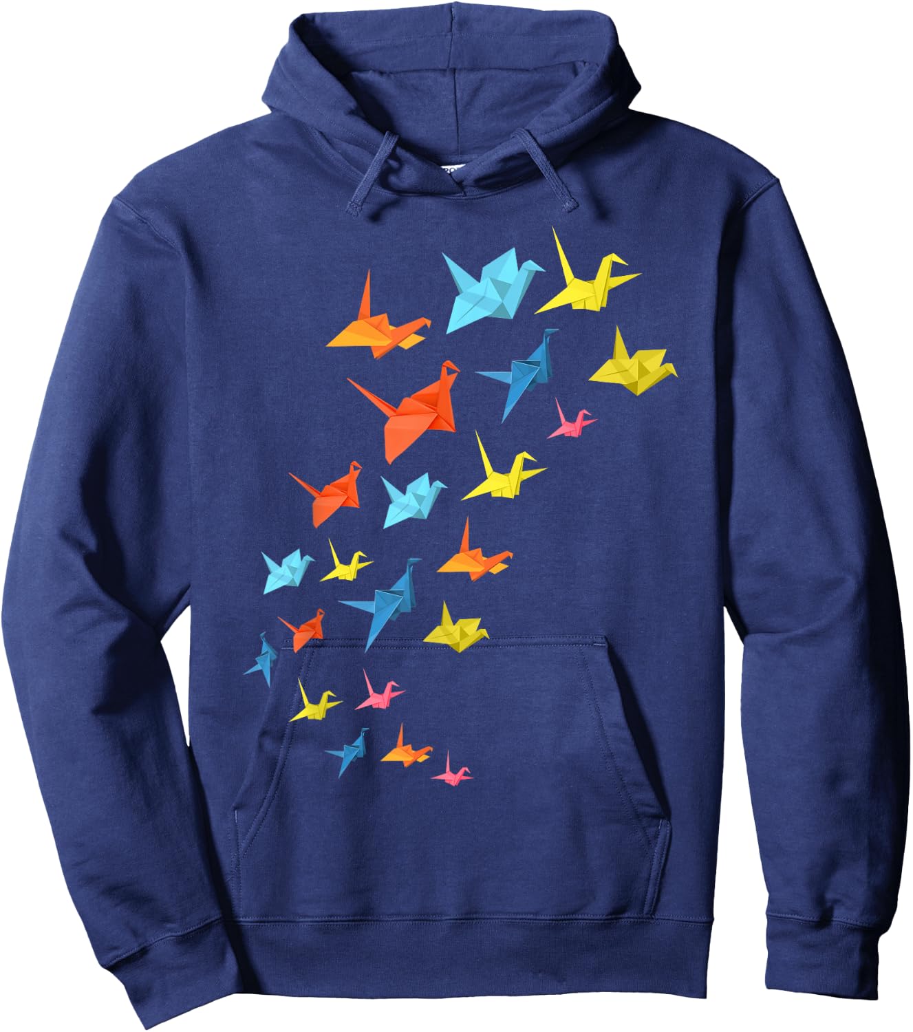 Japanese Folding Art Origami Master Paper Cranes Origami Hoodie - Hoodie | Navy