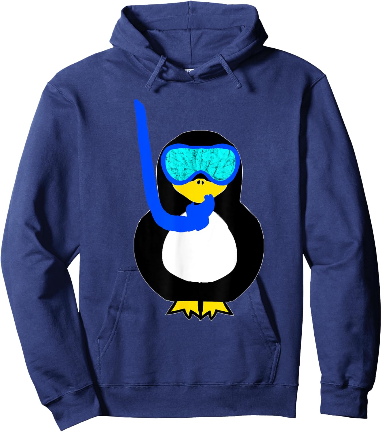 Snorkel Penguin Snorkeling Water Bird Scuba Diver Diving Hoodie - Hoodie | Navy