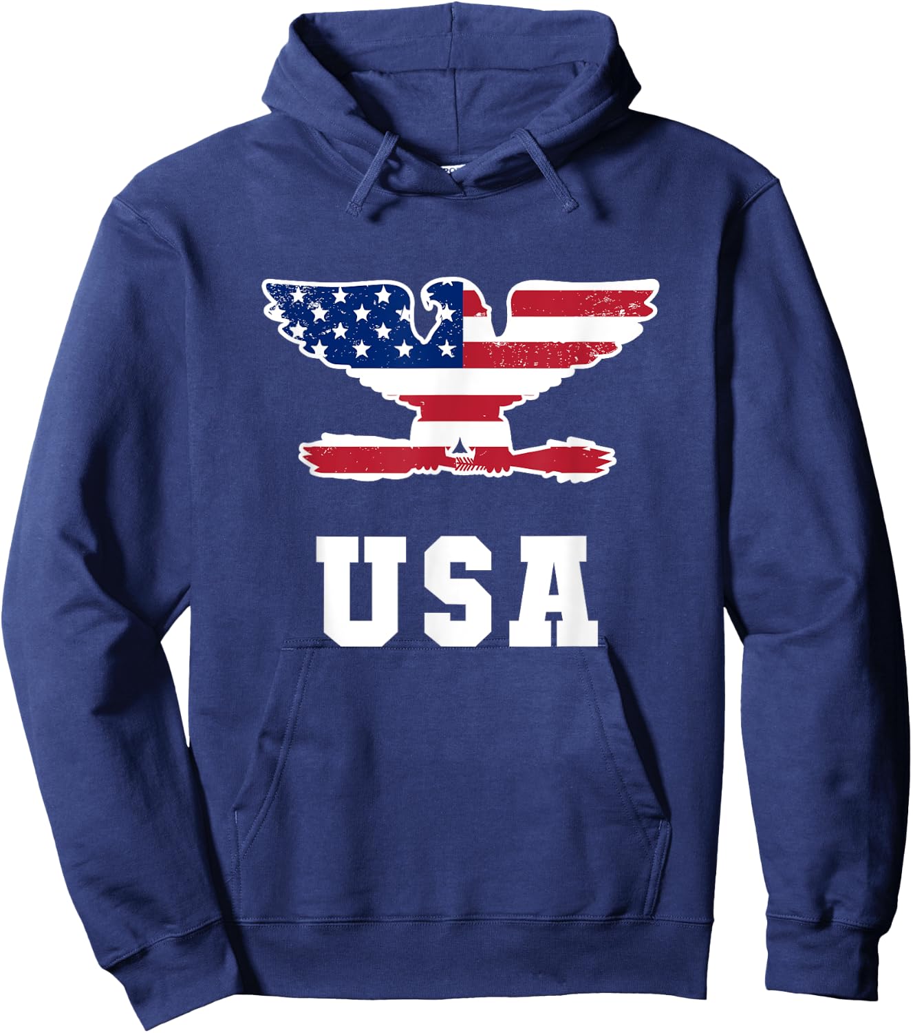 Patriotic USA Colonel Eagle American Flag For Patriots Men Hoodie - Hoodie | Navy