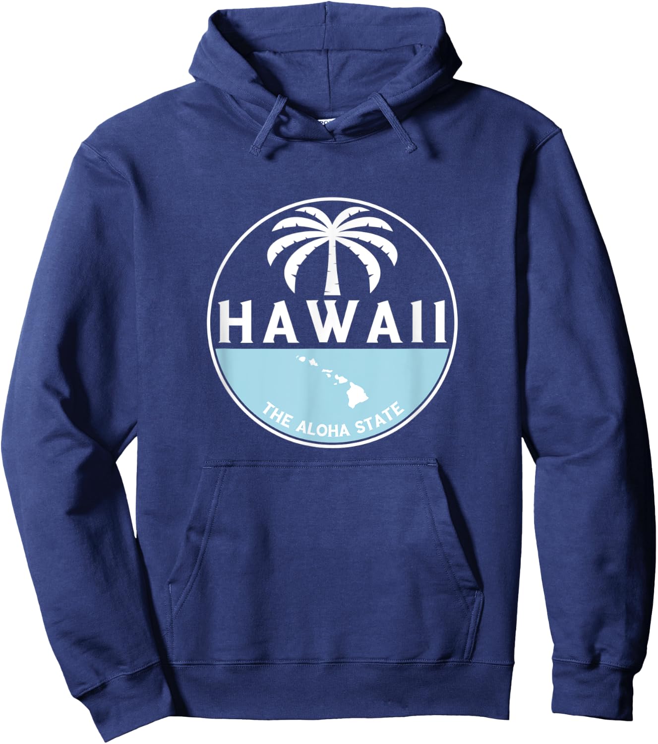 Hawaii The Aloha State - Aloha Hawaiian Palm Tree Ohana !! Hoodie - Hoodie | Navy
