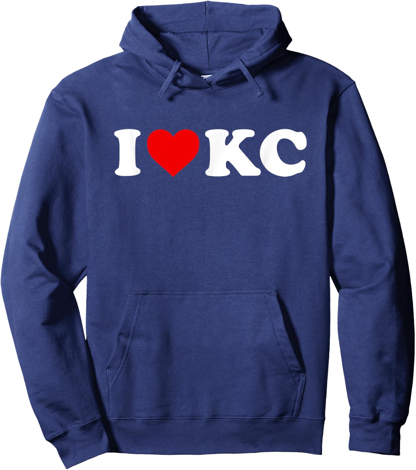 I Love Kansas City KC - Heart Hoodie - Hoodie | Navy