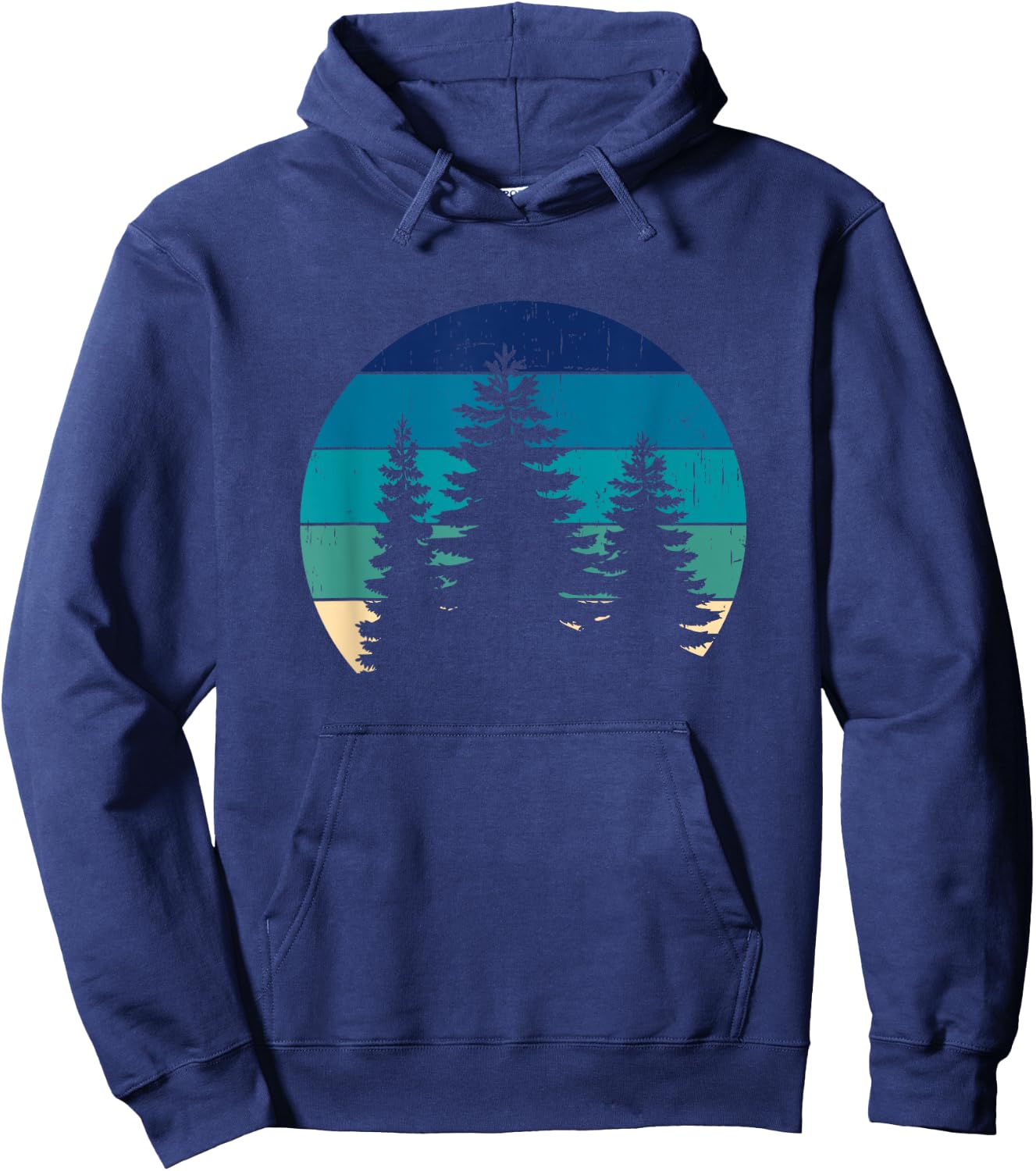 Outdoor retro minimalist pine tree Hoodie - Hoodie | Navy