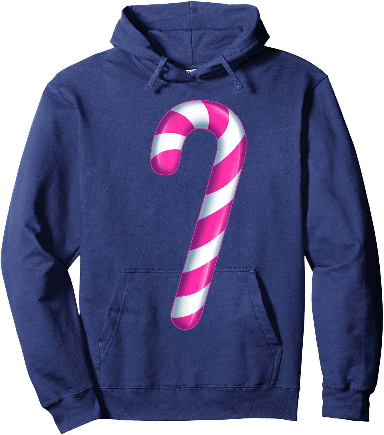 Pink and White Candy Cane Merry and Bright Women Costume Hoodie - Hoodie | Navy