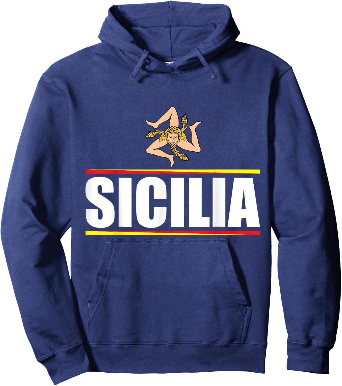 Sicilia Flag Sicily Palermo Italy Hoodie - Hoodie | Navy
