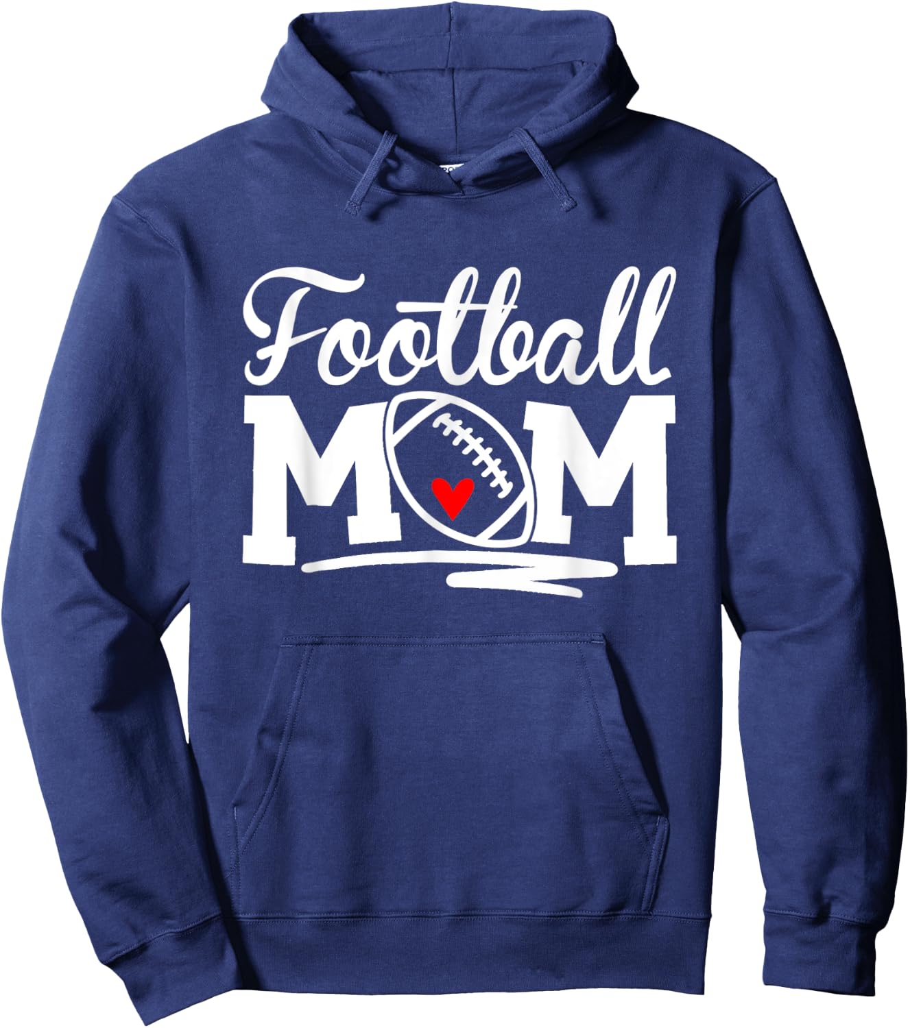 Football Mom Leopard Football Love Football Player Hoodie - Hoodie | Navy