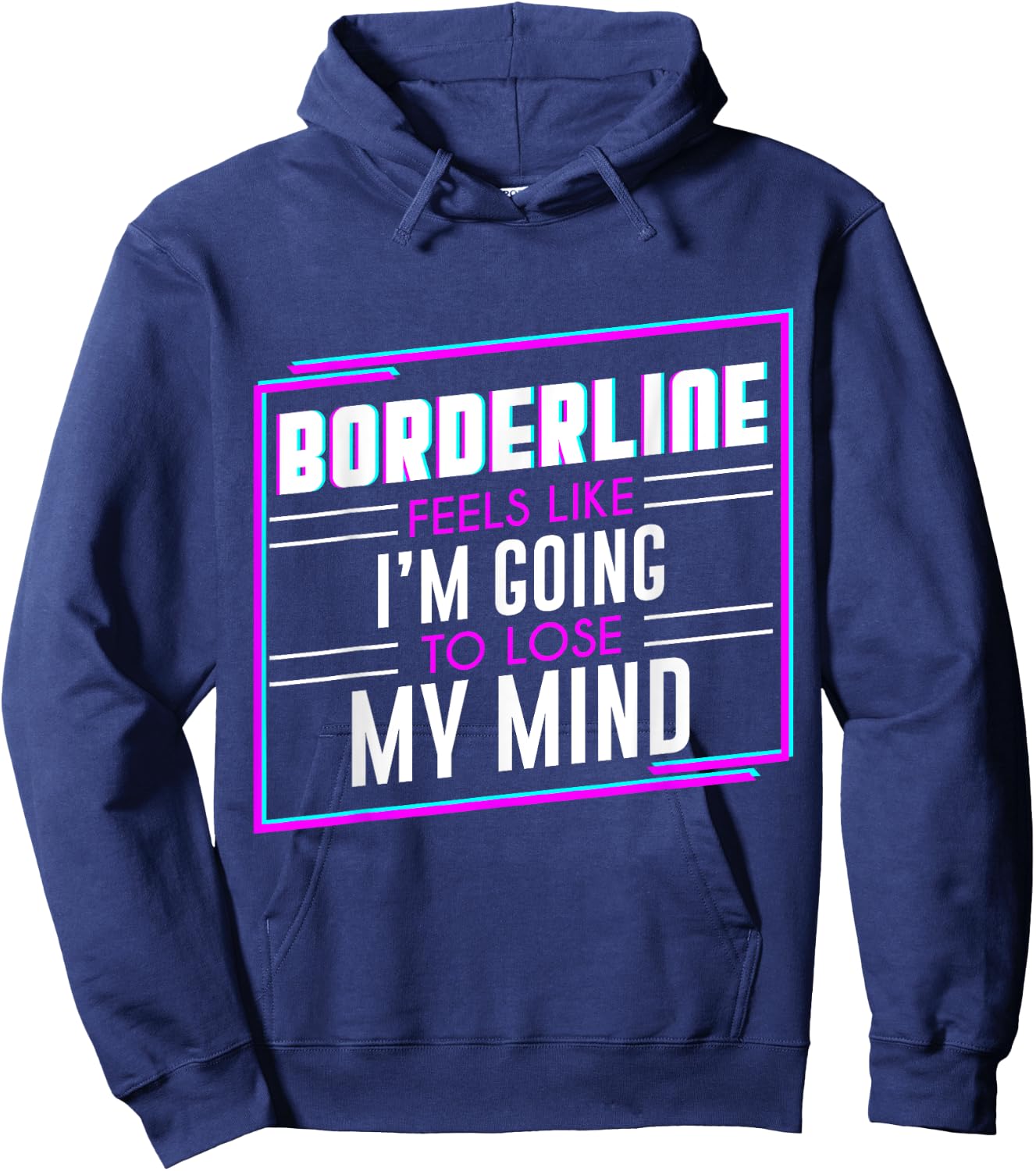 LyricLyfe - - BORDERLINE Hoodie - Hoodie | Navy