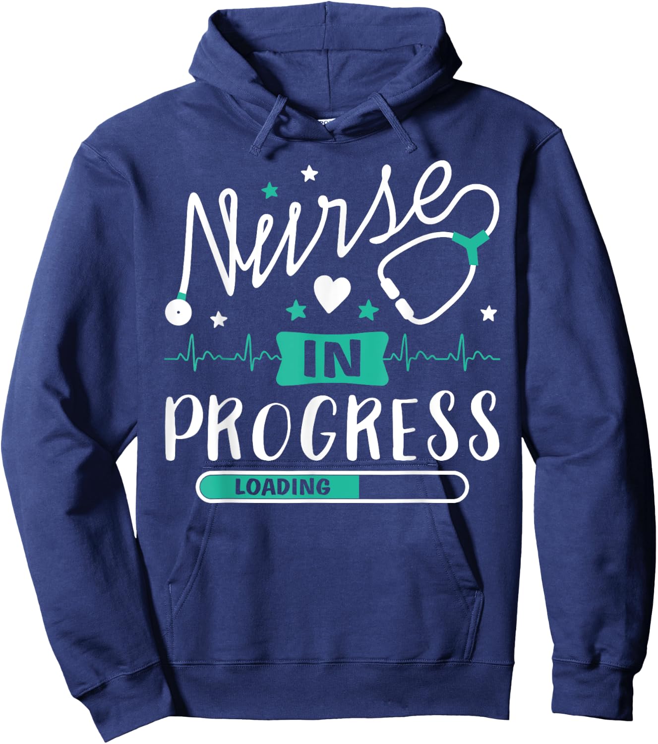 Nurse In Progress Funny Nursing Student Future Nurse Life Hoodie - Hoodie | Navy