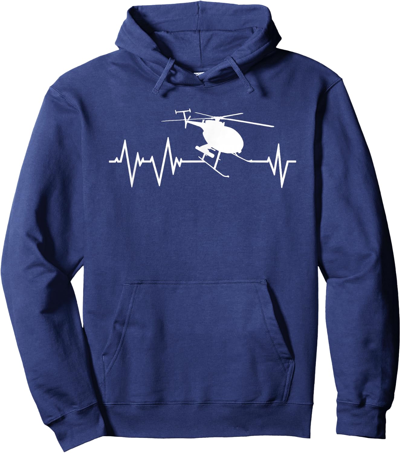 Great Helicopter Heartbeat Gift Pilot Hoodie - Hoodie | Navy
