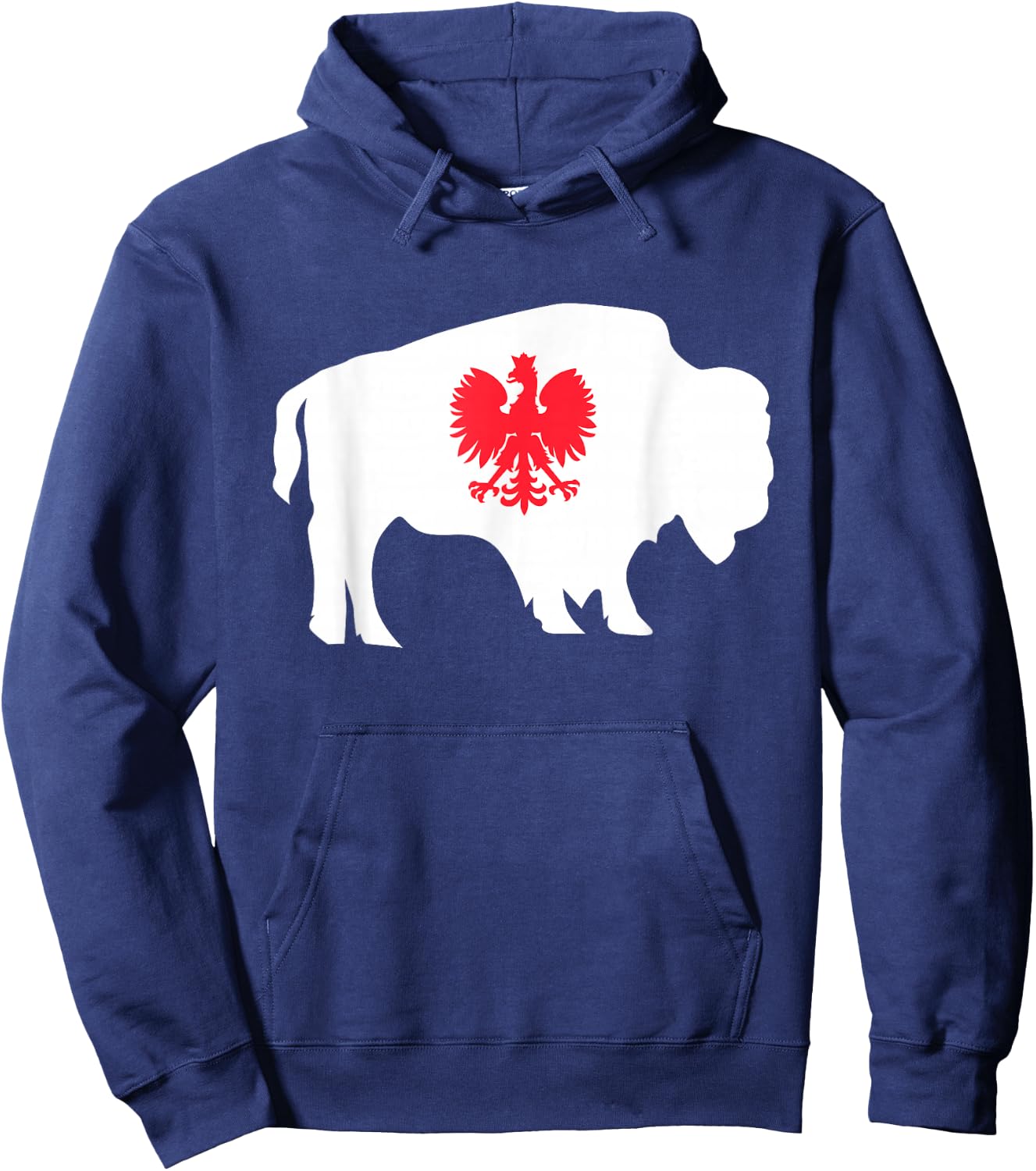 Polish Buffalo NY Polish American Dyngus Day Hoodie - Hoodie | Navy