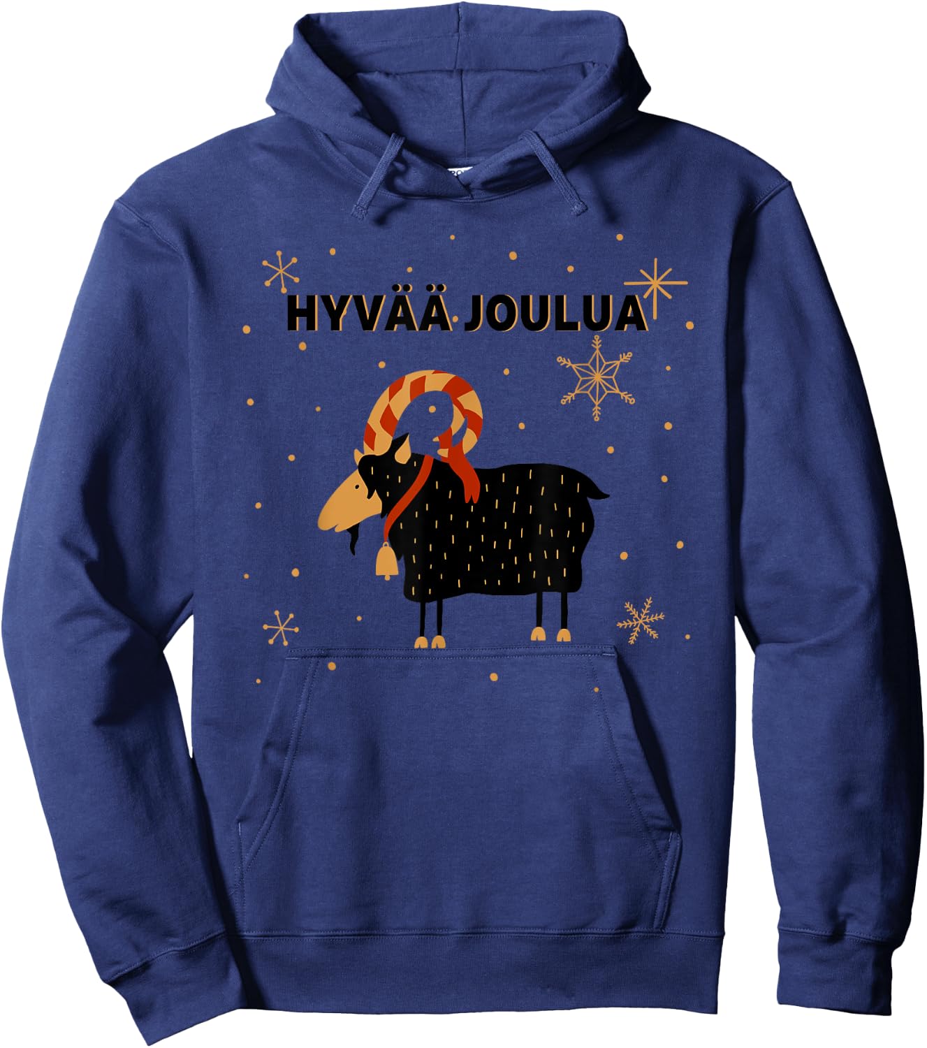 Hyvaa Joulua Finnish Christmas Hoodie - Hoodie | Navy
