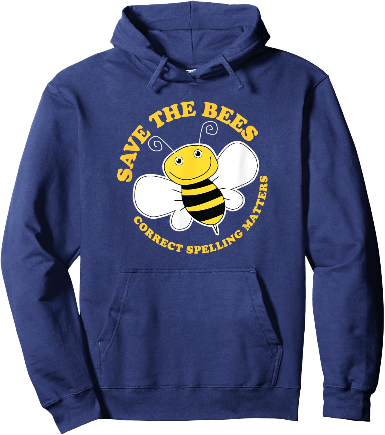 Spelling Bee T Shirt Save The Bees for Grammar Lovers Hoodie - Hoodie | Navy