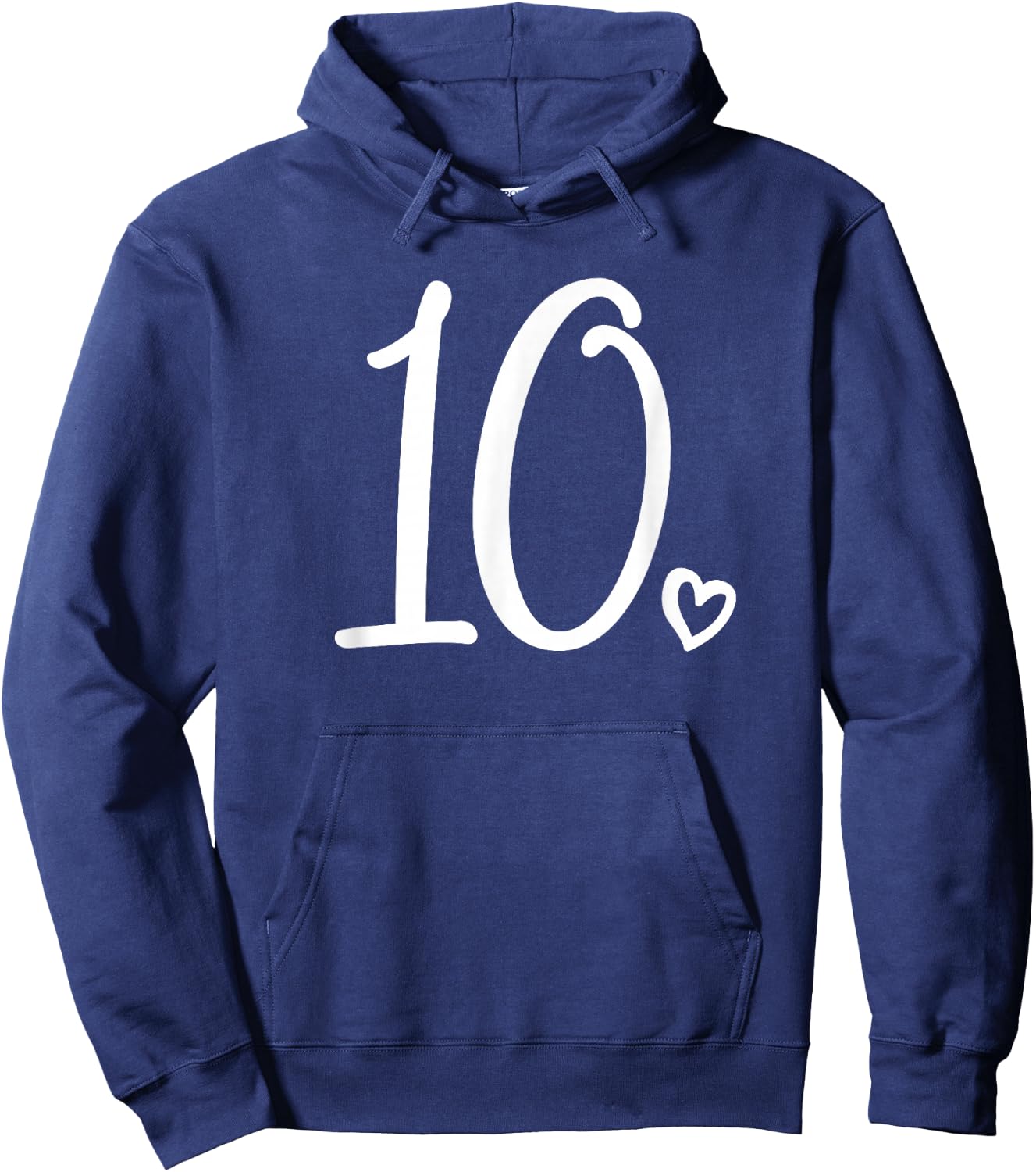 10th Birthday, for Girls, Number 10, Ten, Cute 10 Years Old Hoodie - Hoodie | Navy